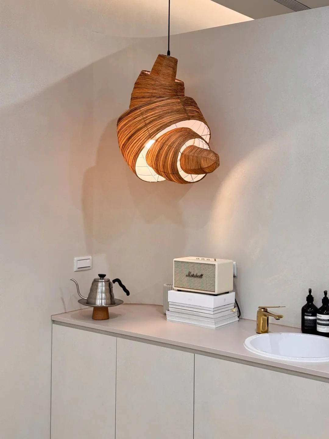 Croissant Fabric Pendant Light - Image 14