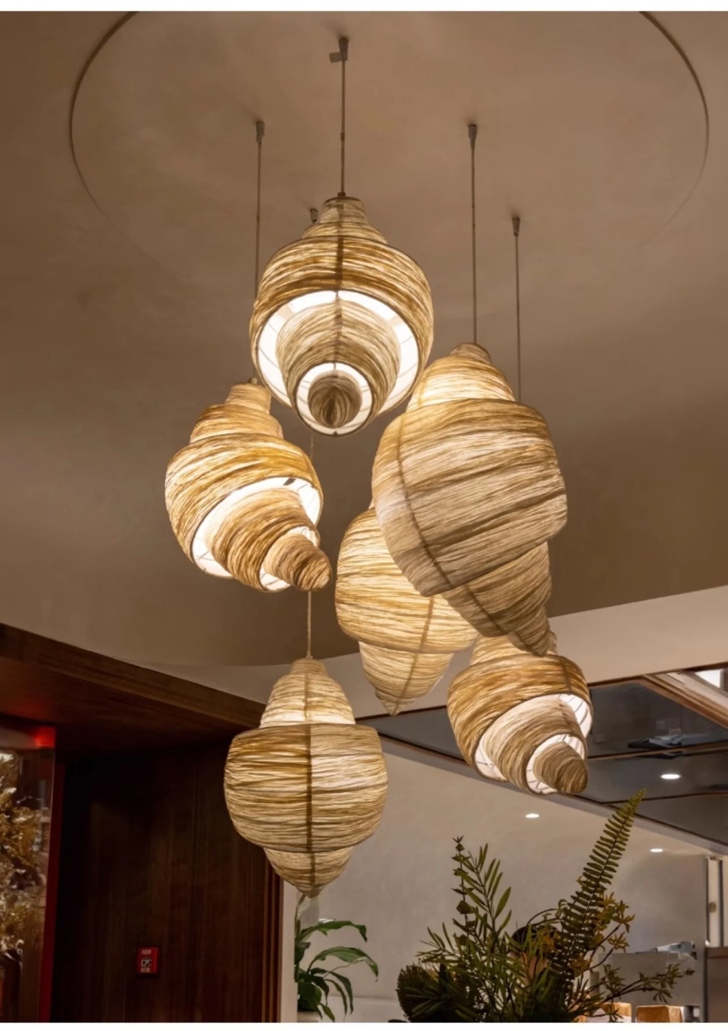 Croissant Fabric Pendant Light - Image 2