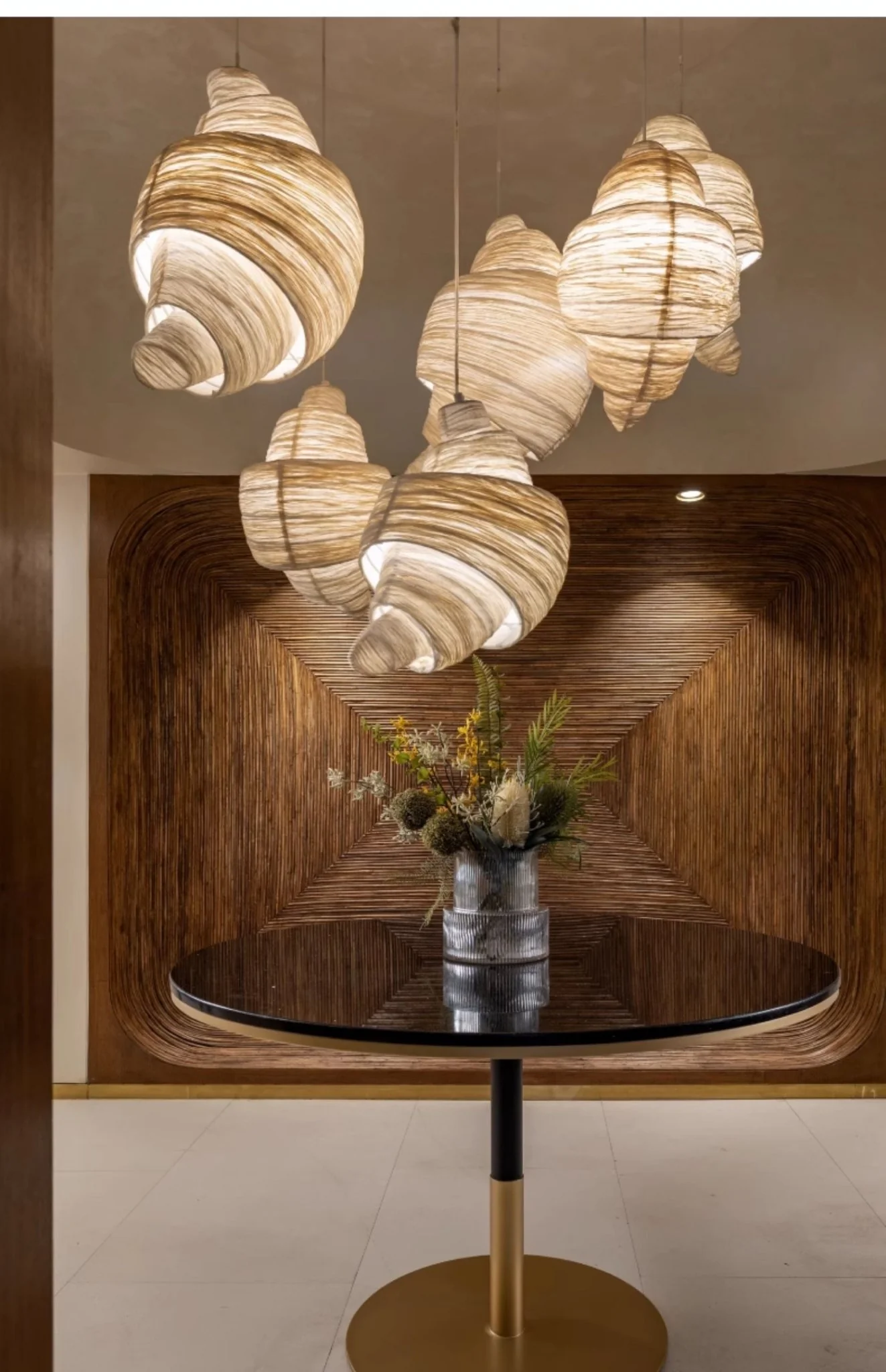 Croissant Fabric Pendant Light - Image 3