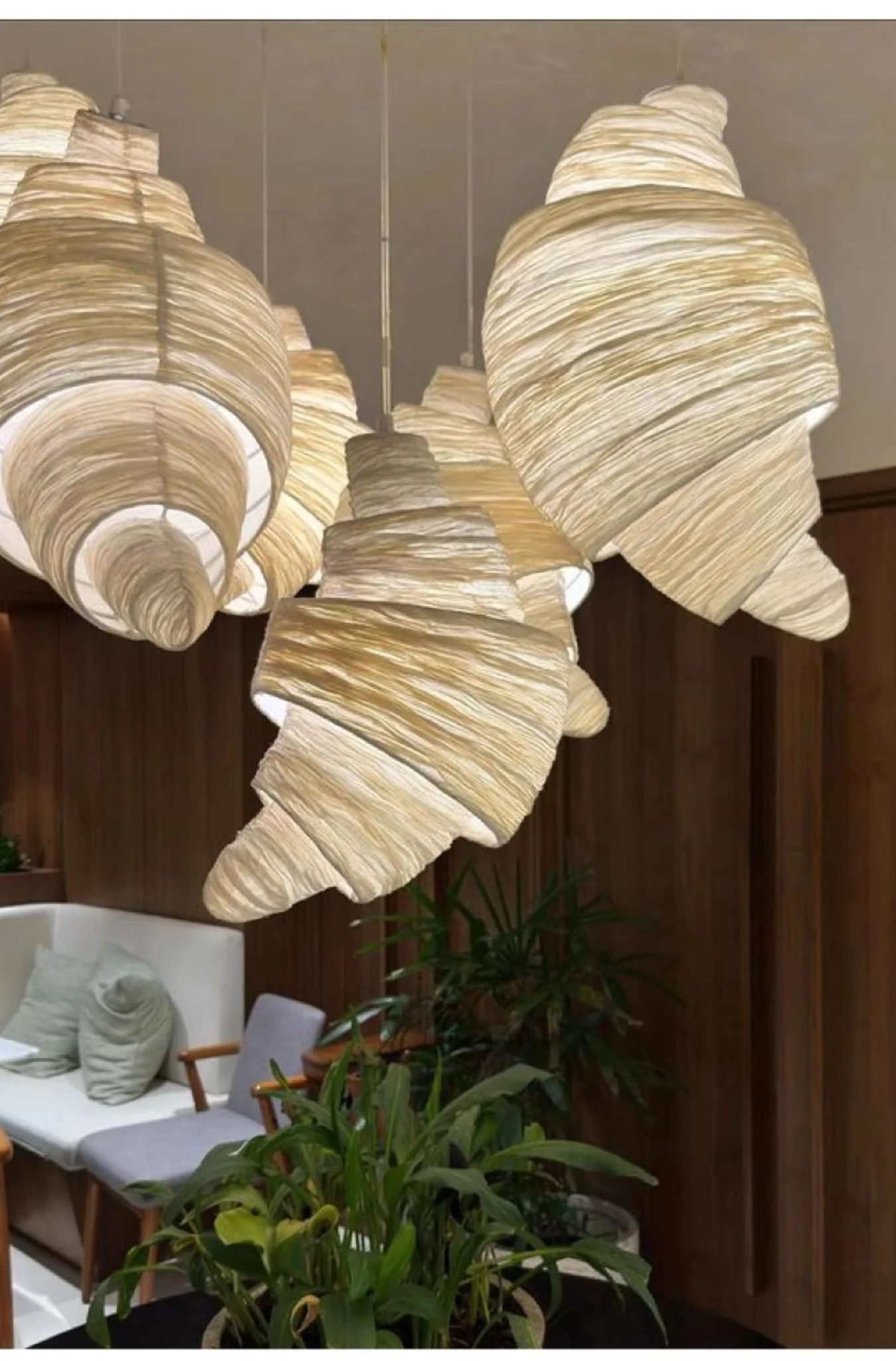 Croissant Fabric Pendant Light - Image 6