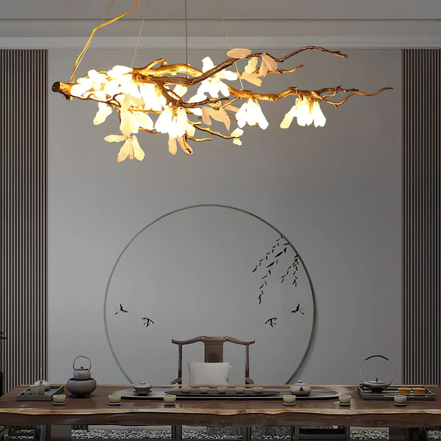 Crushed Natural Stone Chandelier - Image 2