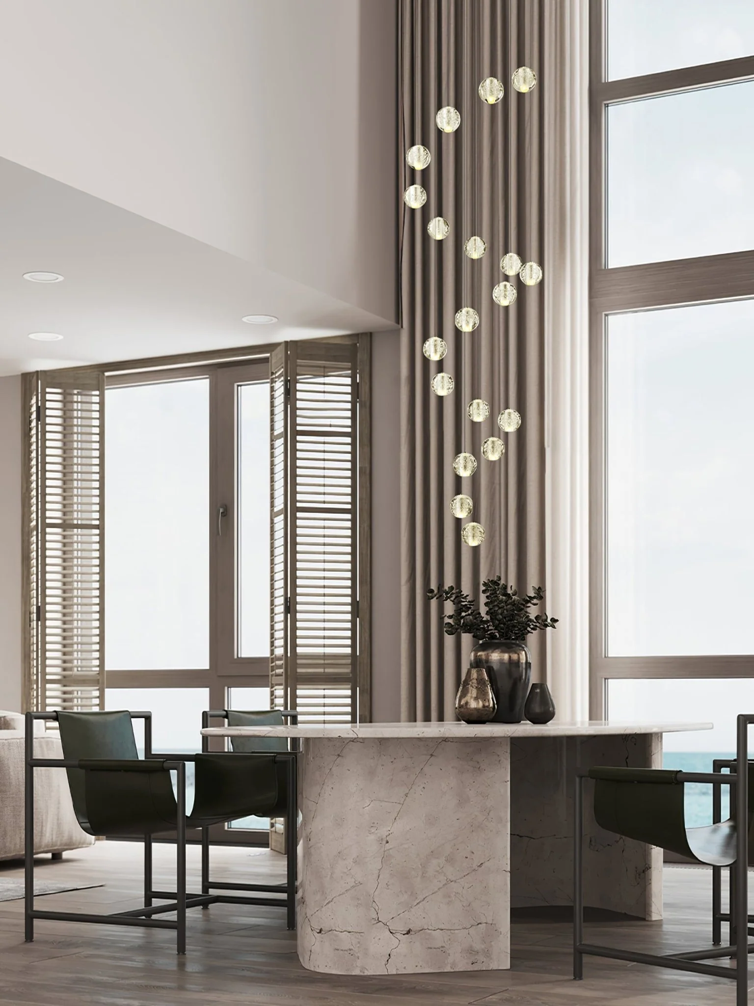 Crystal Bubbles Balls Pendant Lamp - Image 3