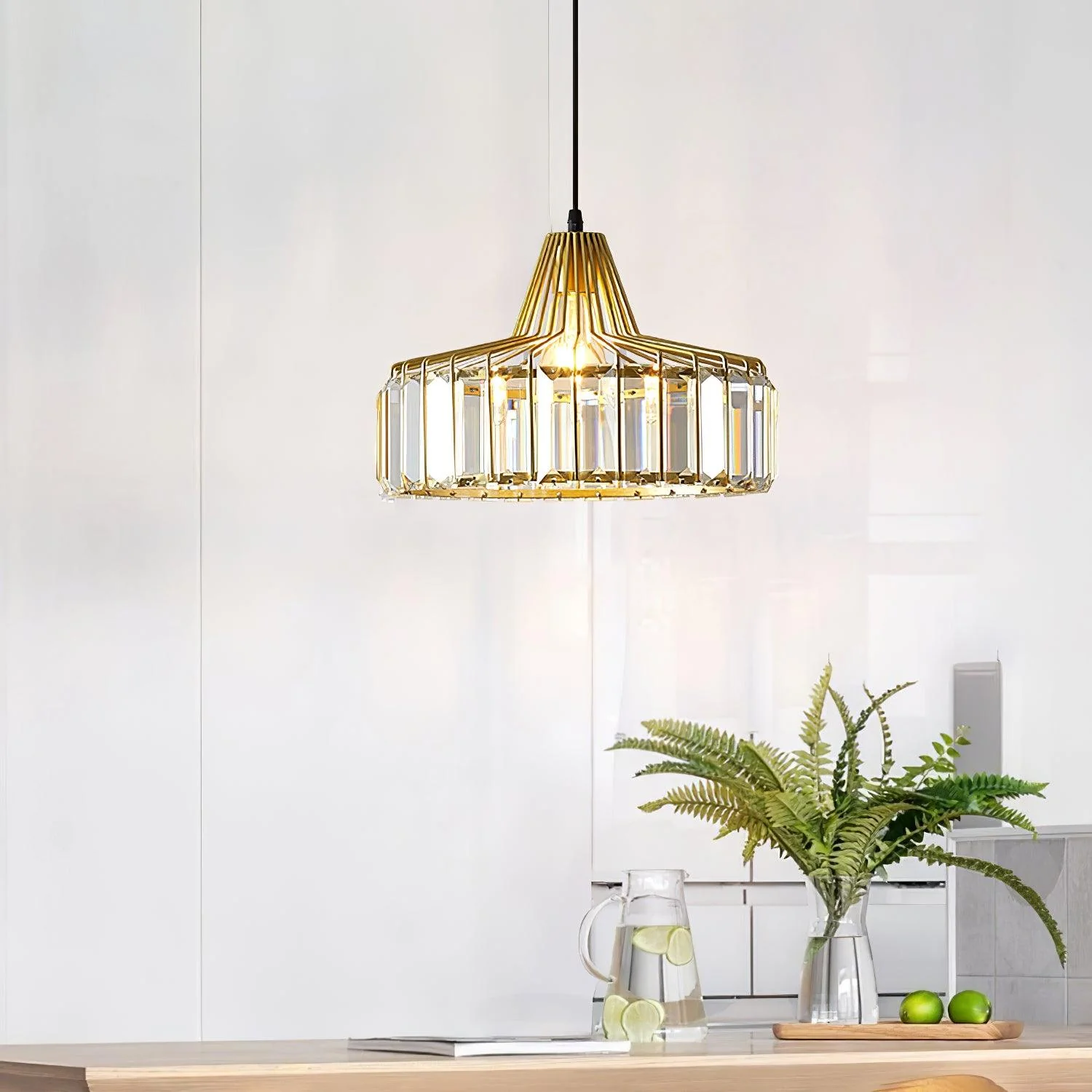 Crystal Drum Pendant Lamp - Image 3
