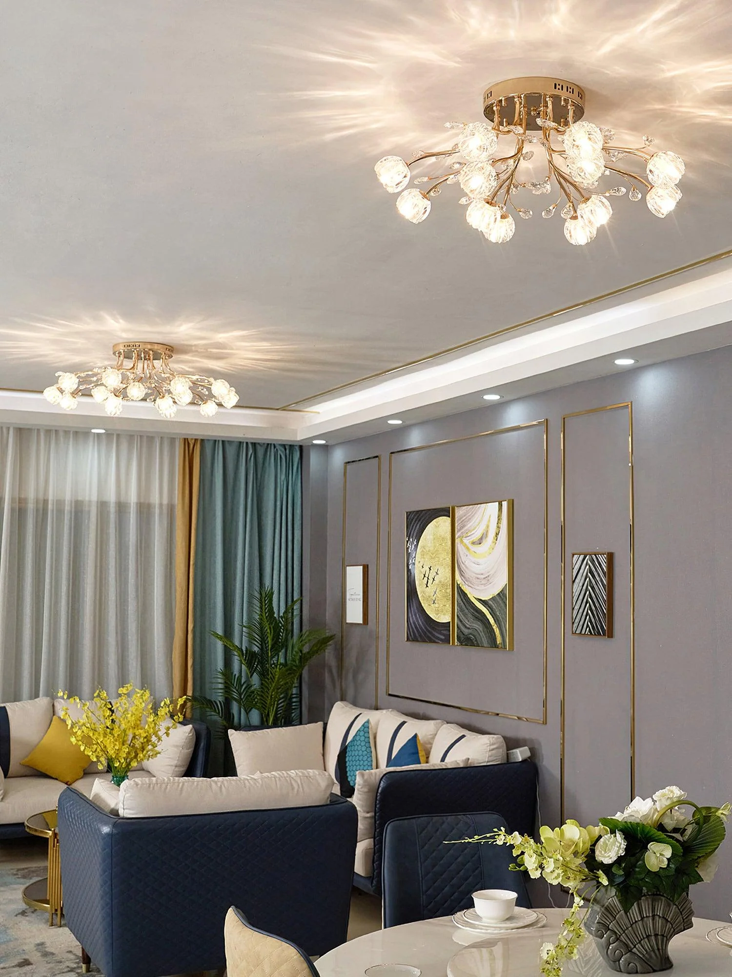 Crystal Flower Ceiling Light - Image 5