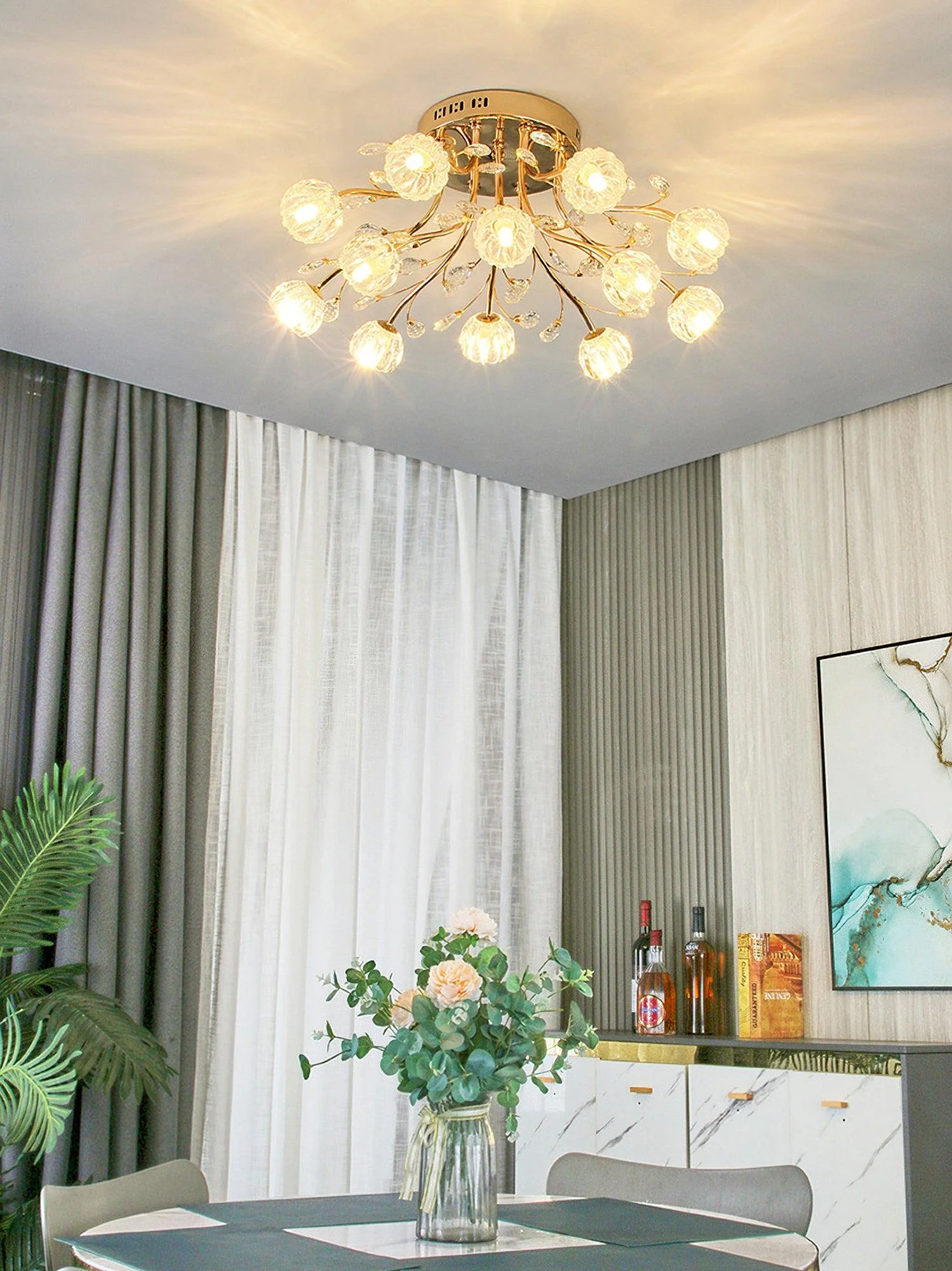 Crystal Flower Ceiling Light - Image 7