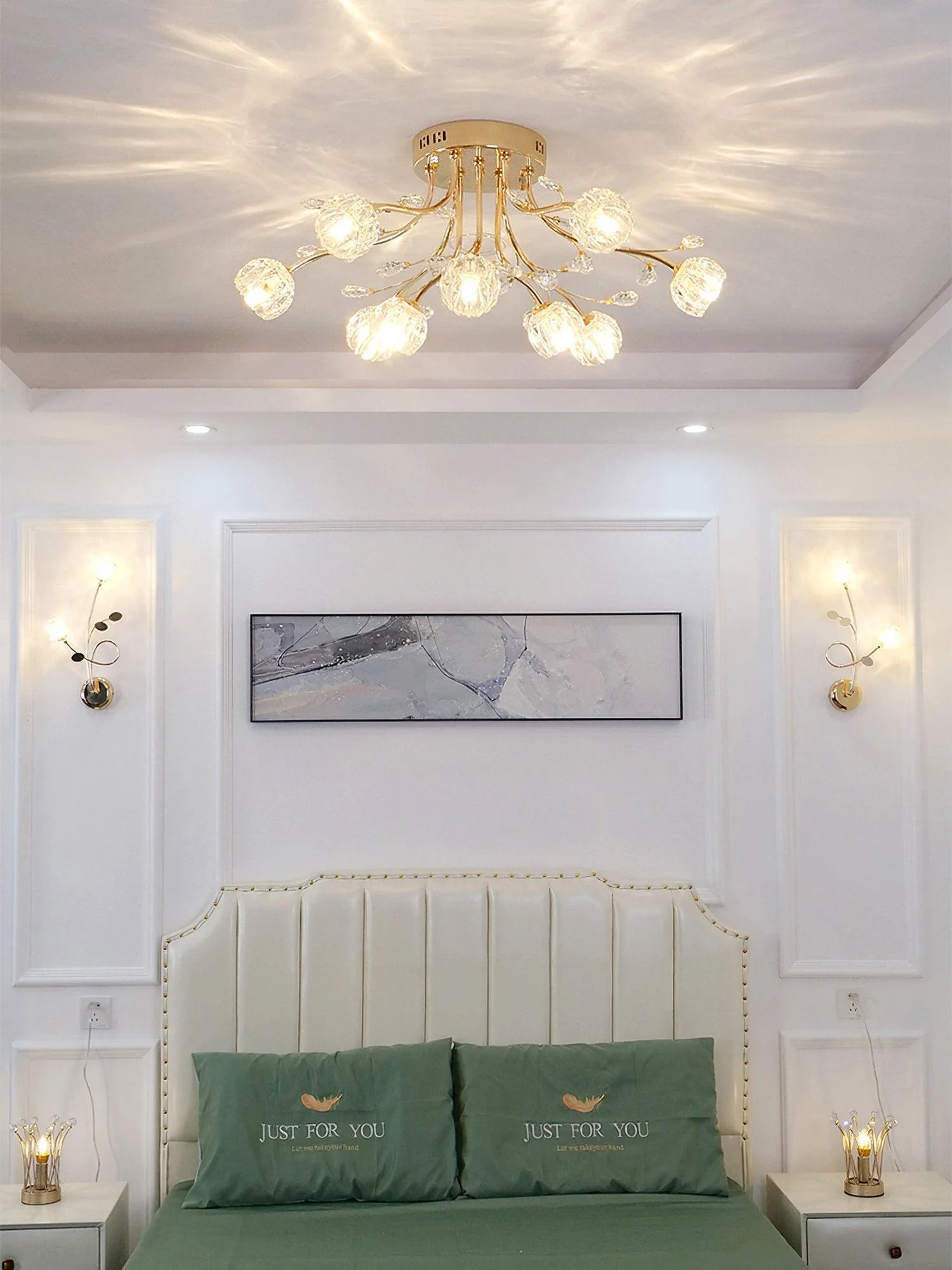 Crystal Flower Ceiling Light - Image 9
