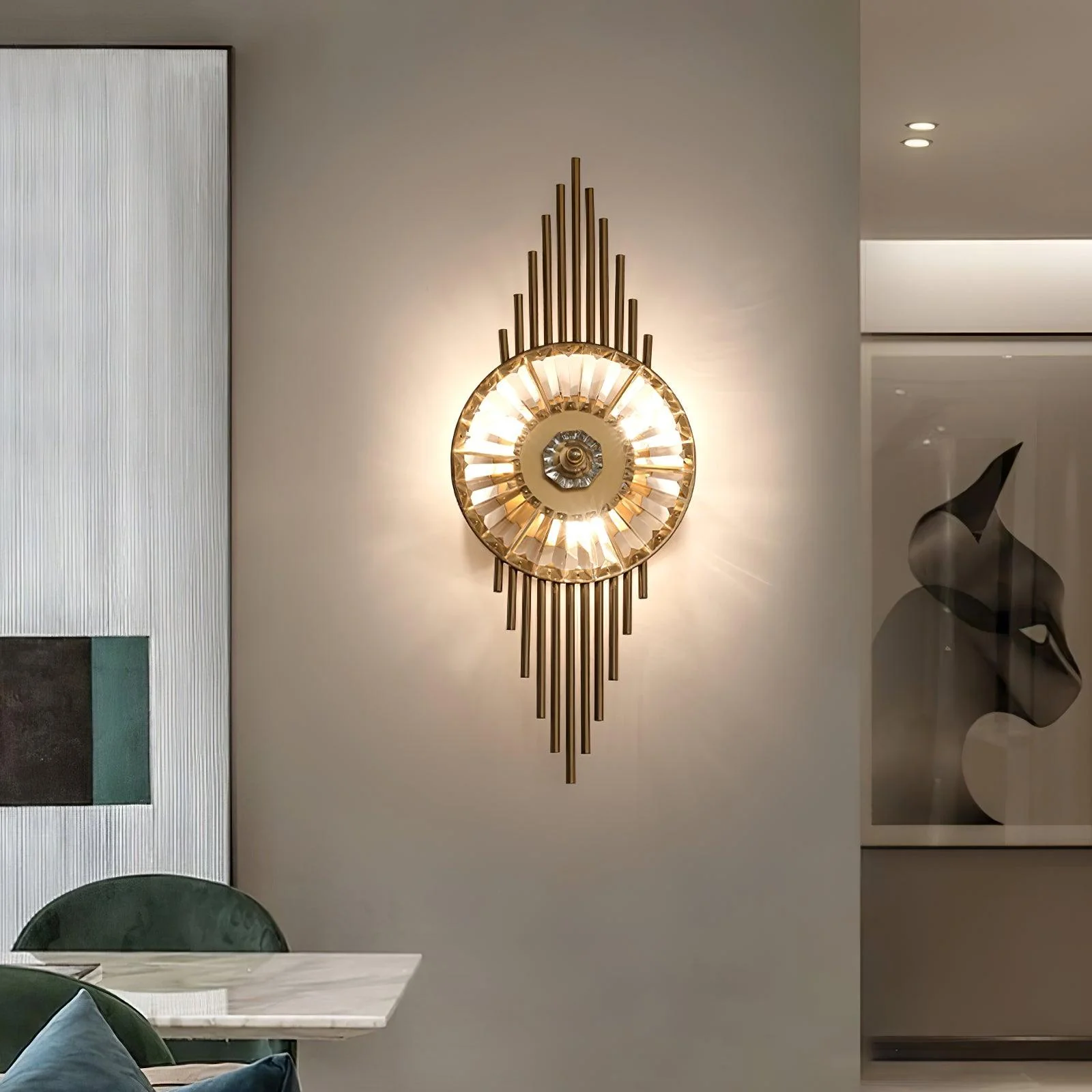 Crystal Gear Gold Wall Light - Image 2