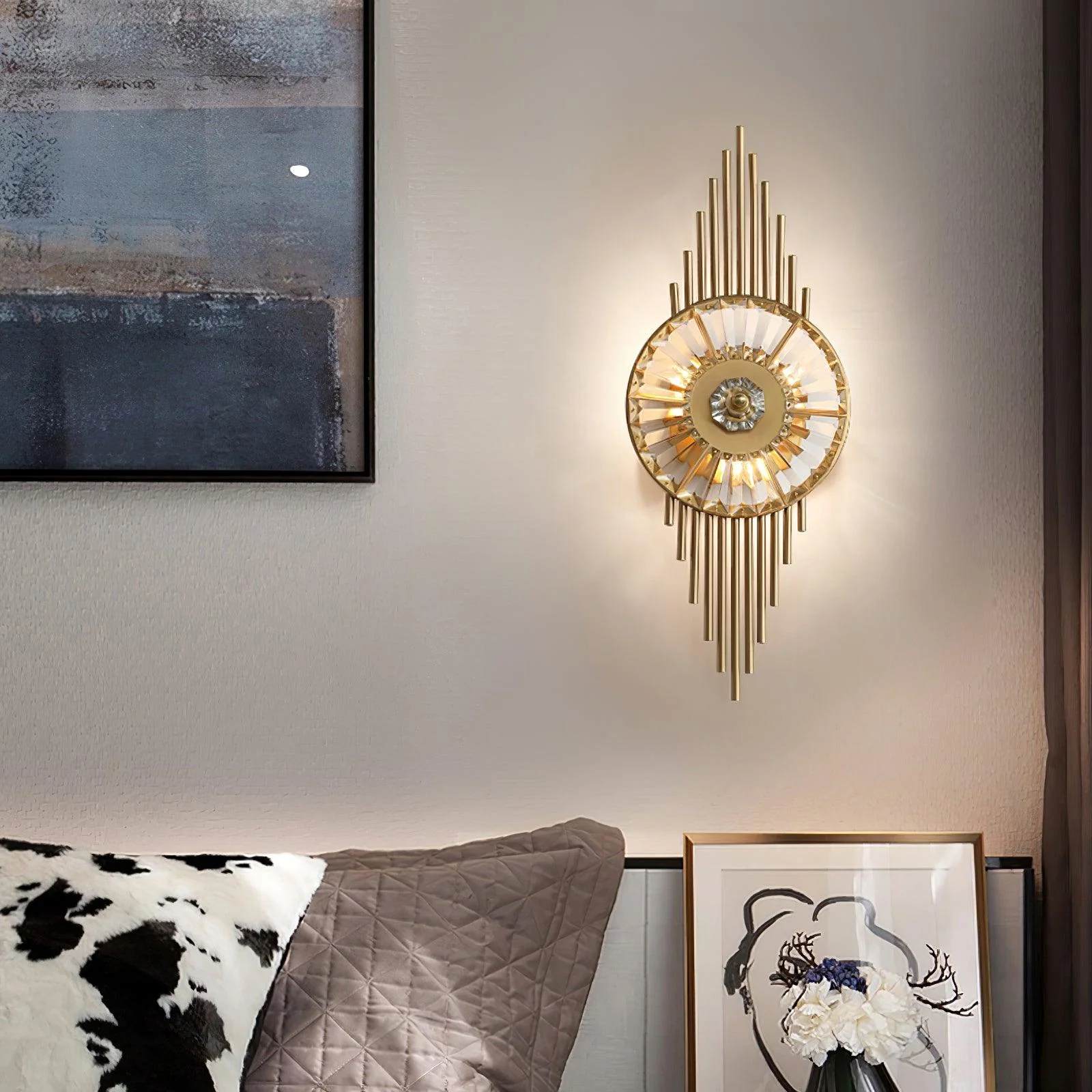 Crystal Gear Gold Wall Light - Image 3