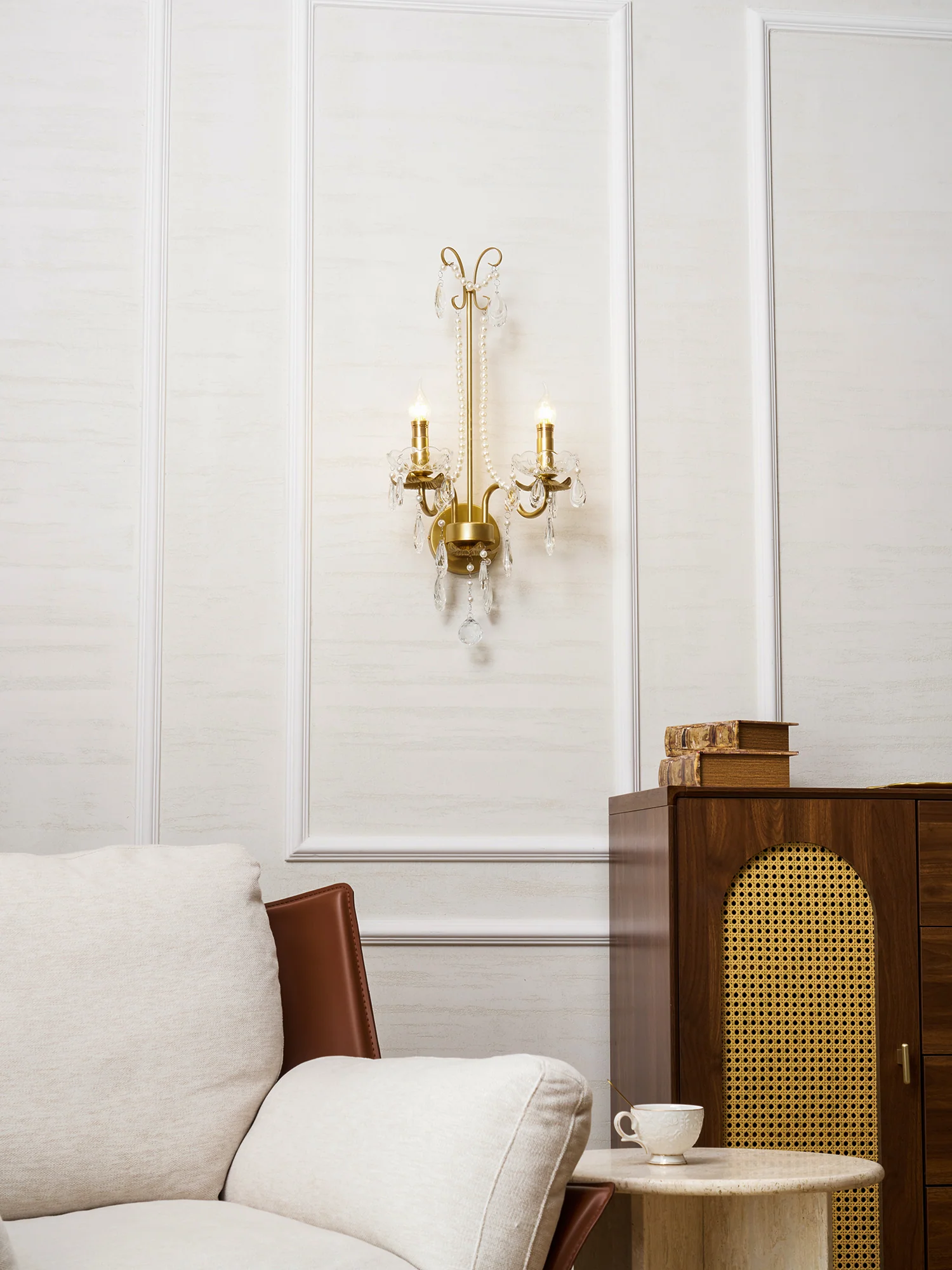 Crystal Pearl Chain Wall Lamp - Image 21