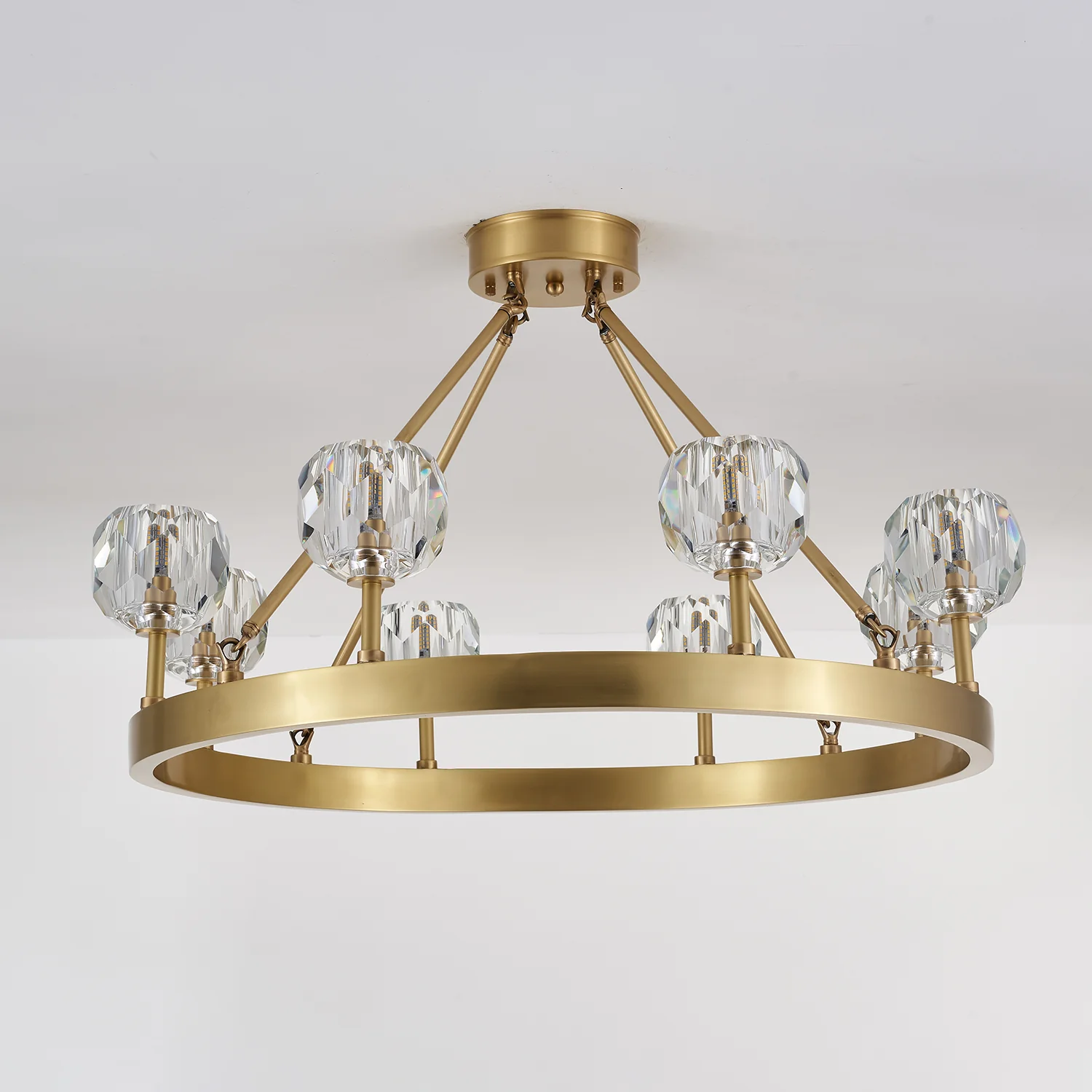Crystal Round Golden Chandelier - Image 3