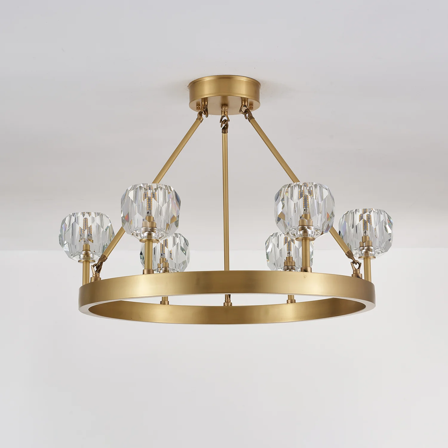 Crystal Round Golden Chandelier - Image 4