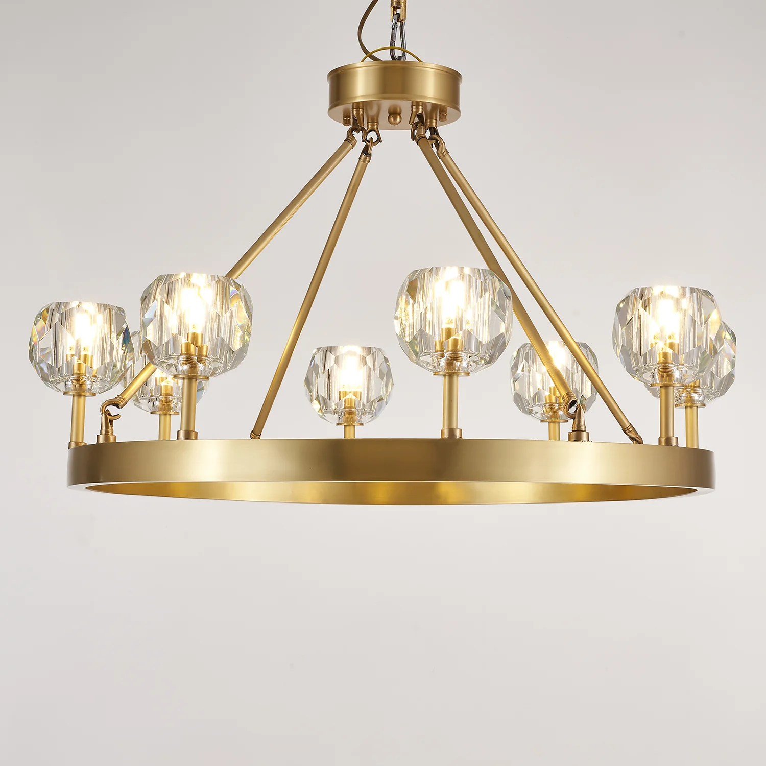 Crystal Round Golden Chandelier - Image 7