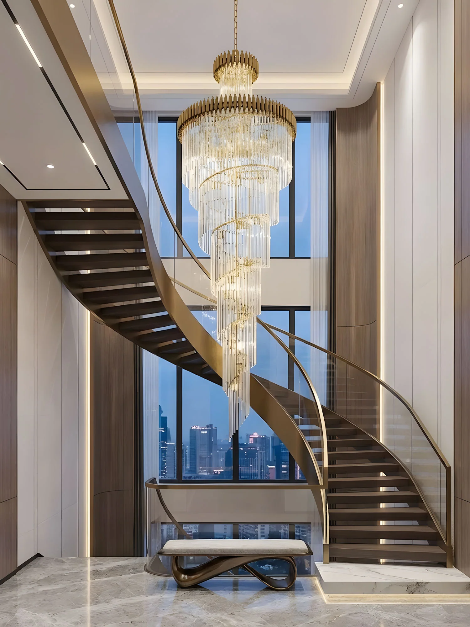 Crystal Spiral Chandelier - Image 2