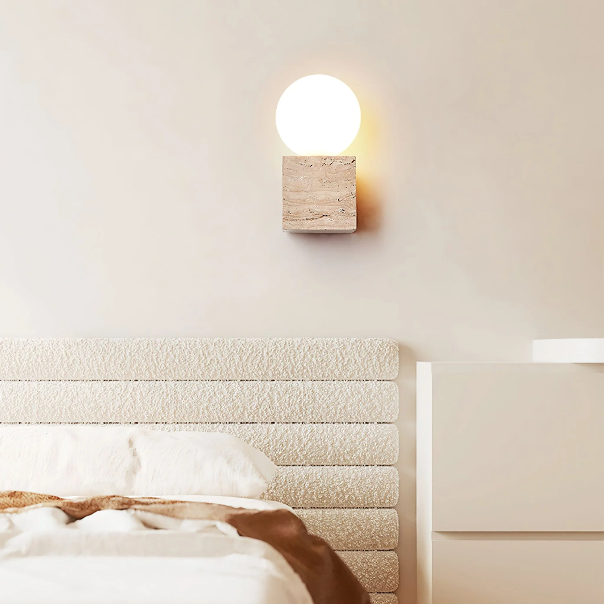 Cube Stone Wall Lamp - Image 3