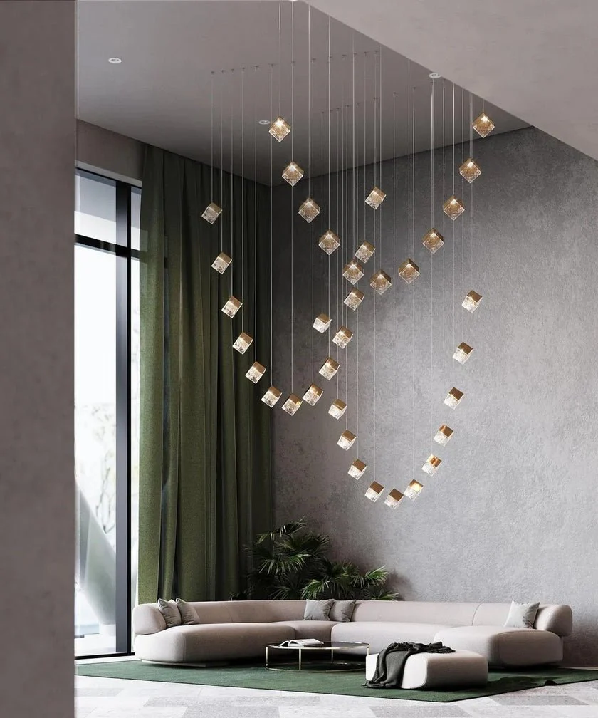 Cubic Luster Cascade Chandelier - Image 30
