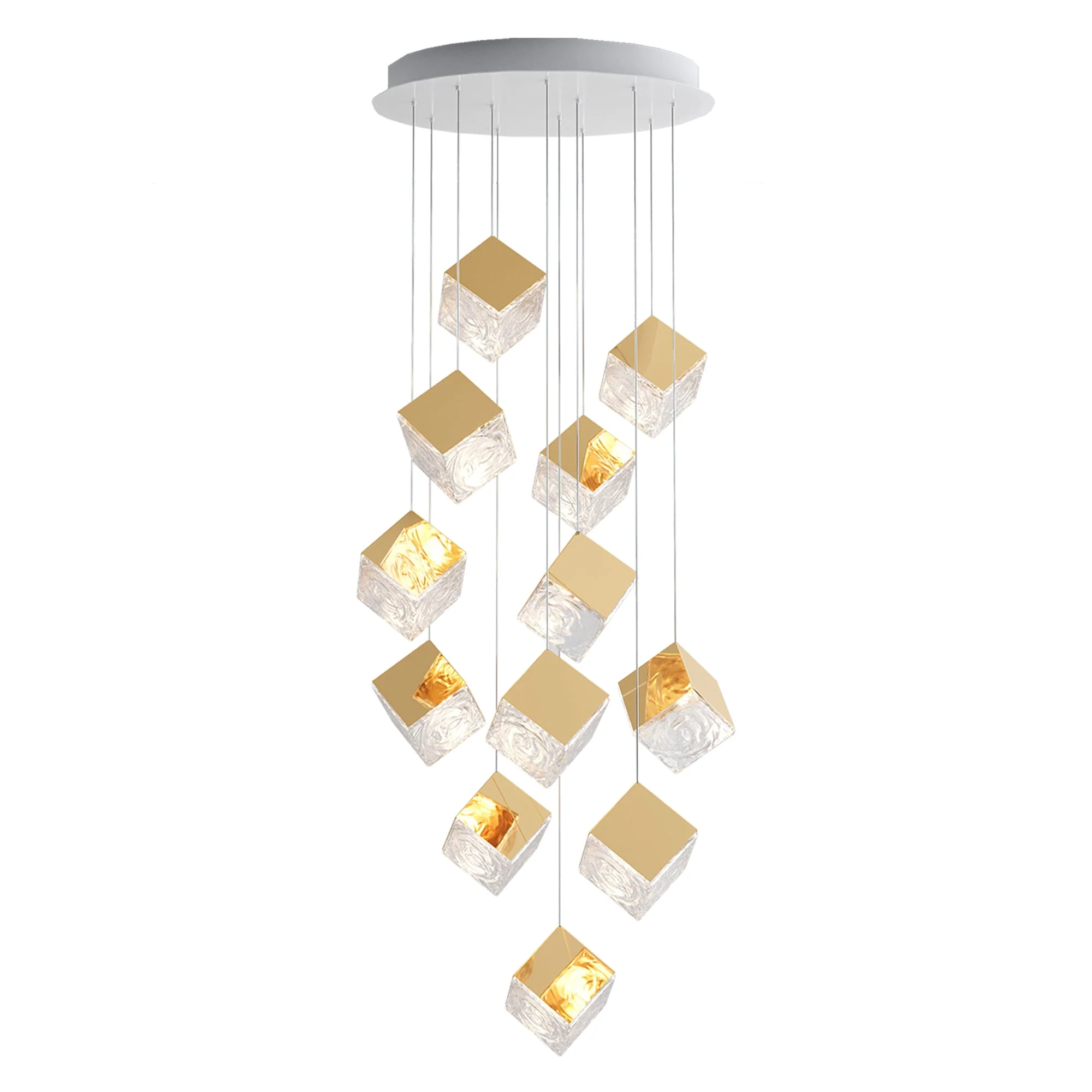 Cubic Luster Cascade Chandelier - Image 31