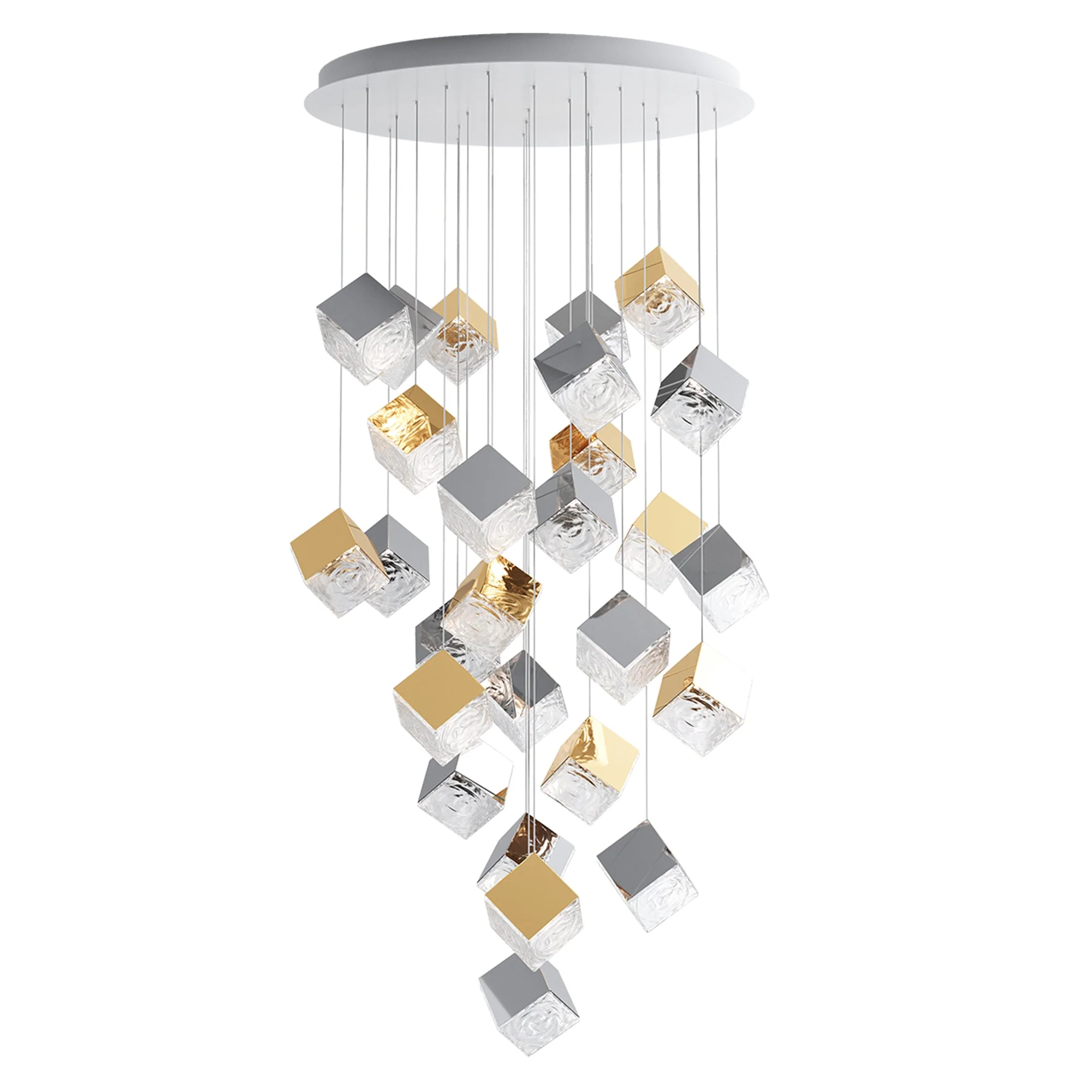 Cubic Luster Cascade Chandelier - Image 36