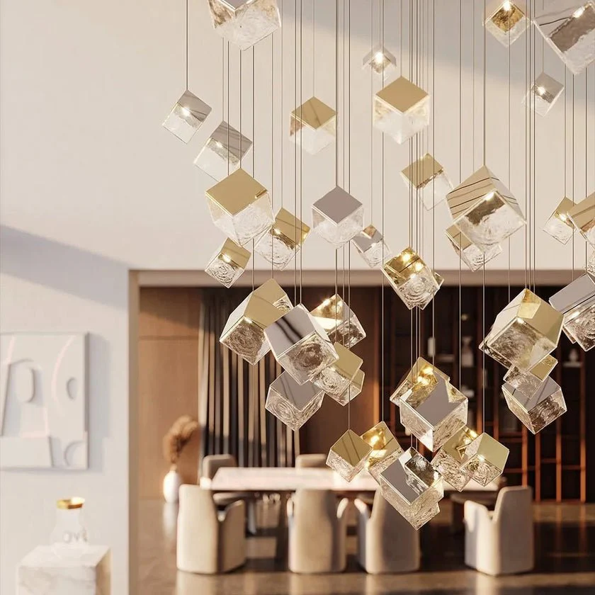 Cubic Luster Cascade Chandelier - Image 5