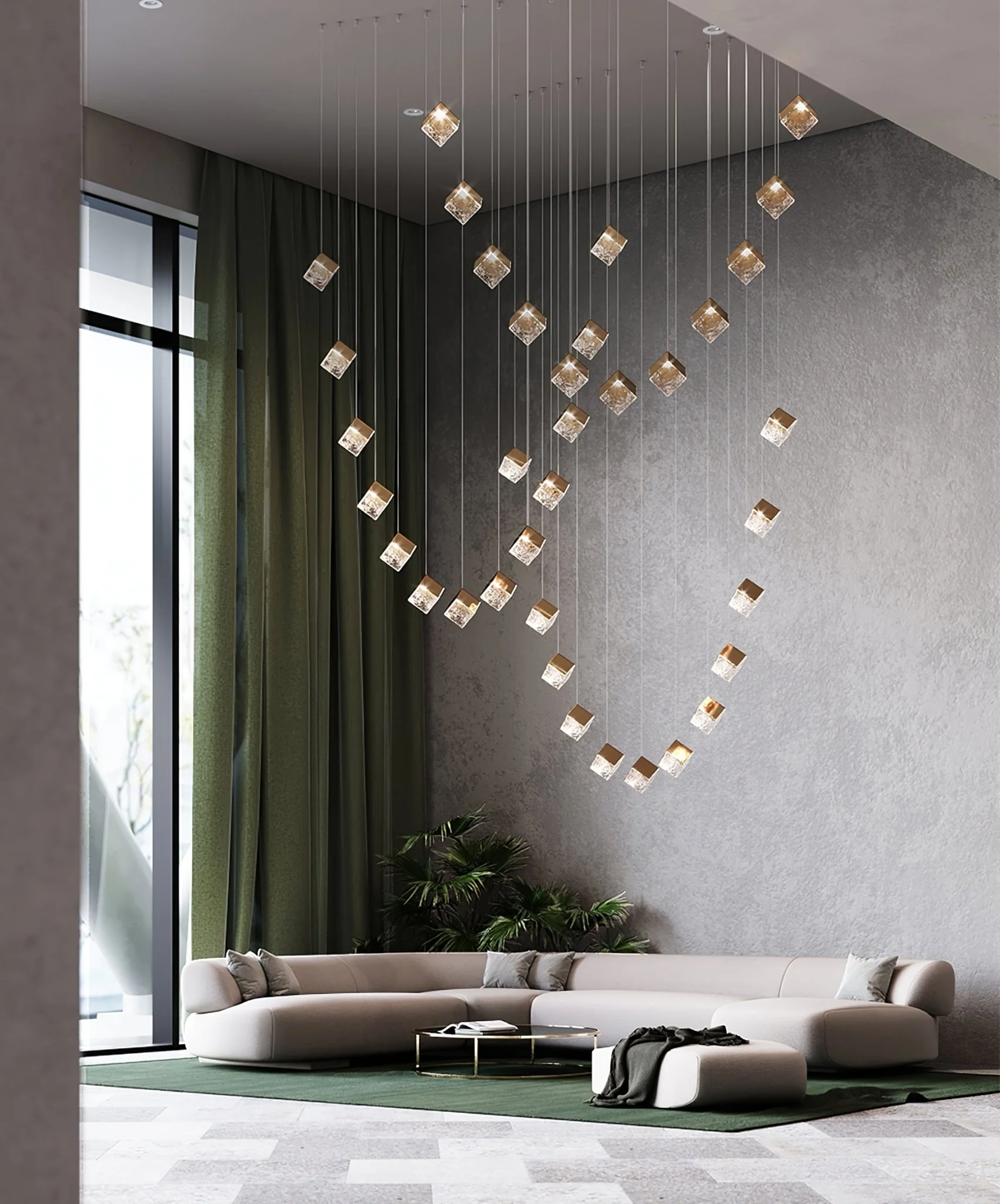 Cubic Luster Cascade Chandelier - Image 70