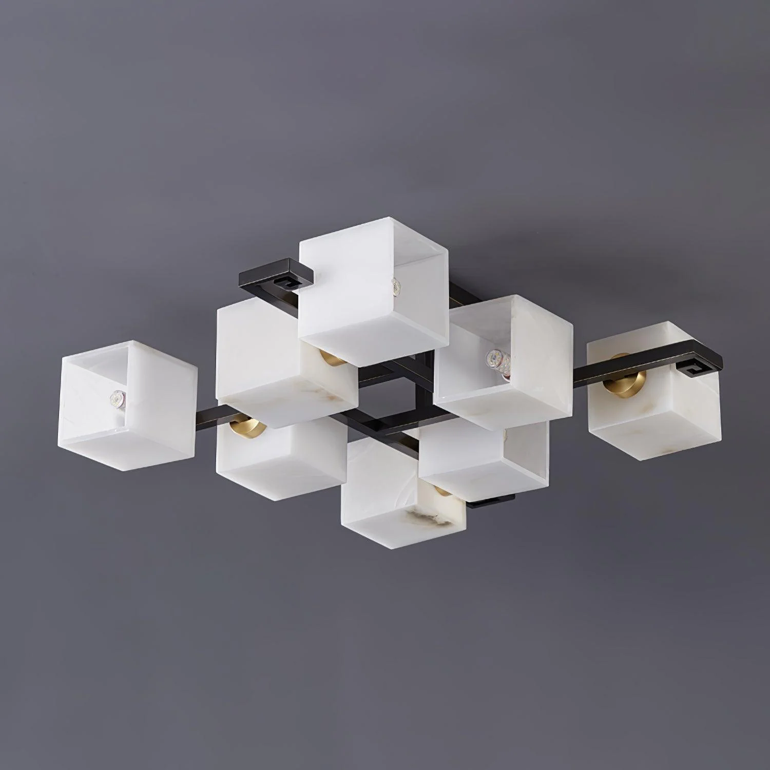 Cubist Alabaster Cluster Ceiling Lamp - Image 10