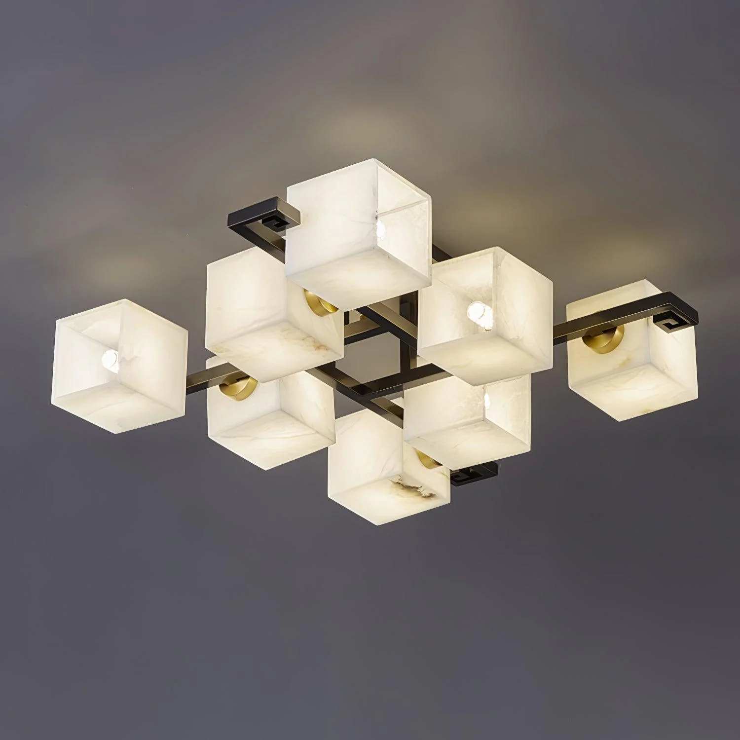 Cubist Alabaster Cluster Ceiling Lamp - Image 11