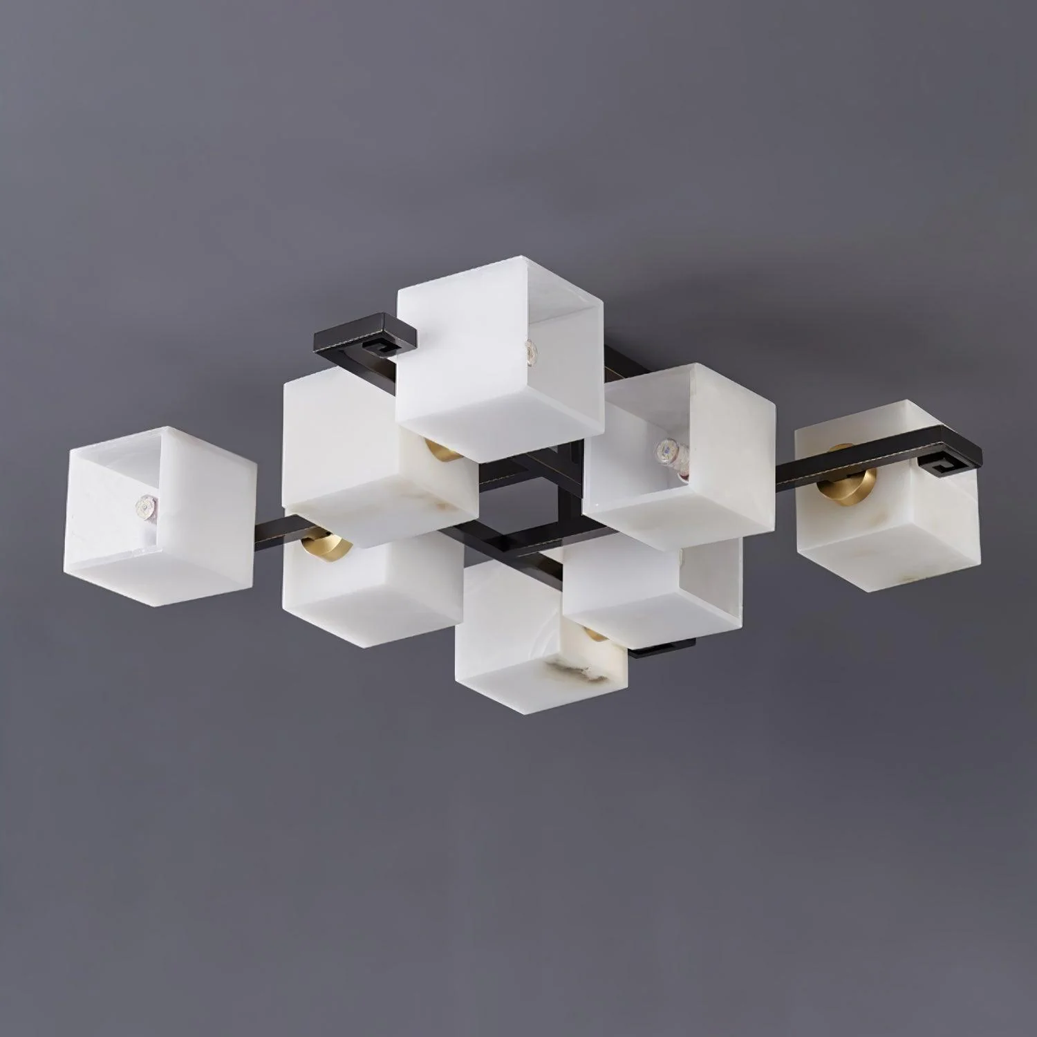 Cubist Alabaster Cluster Ceiling Lamp - Image 17