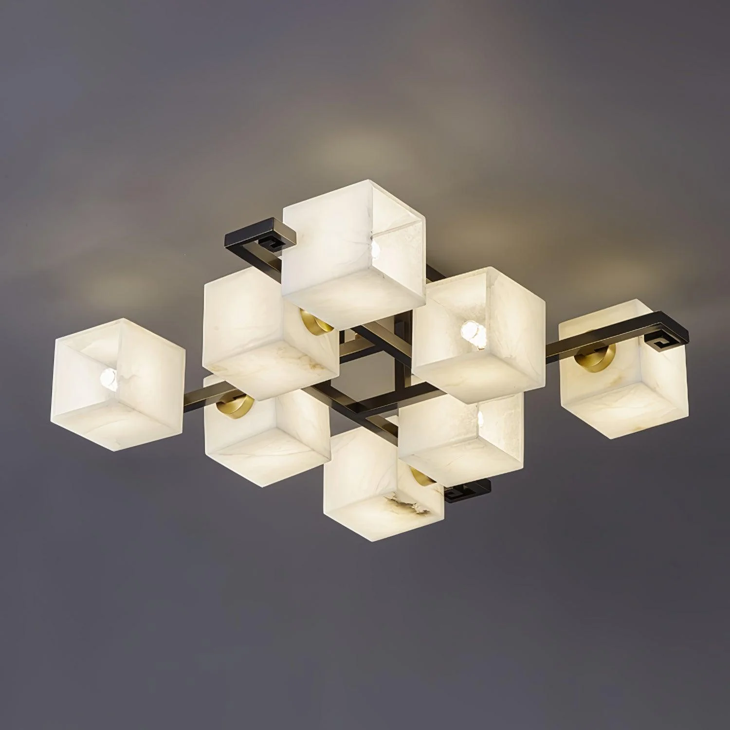 Cubist Alabaster Cluster Ceiling Lamp - Image 23