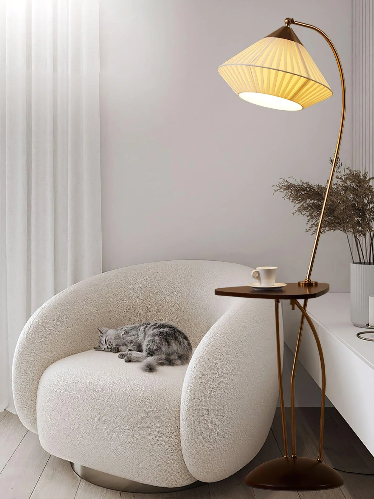 Curve With Table Floor Lamp - Image 12