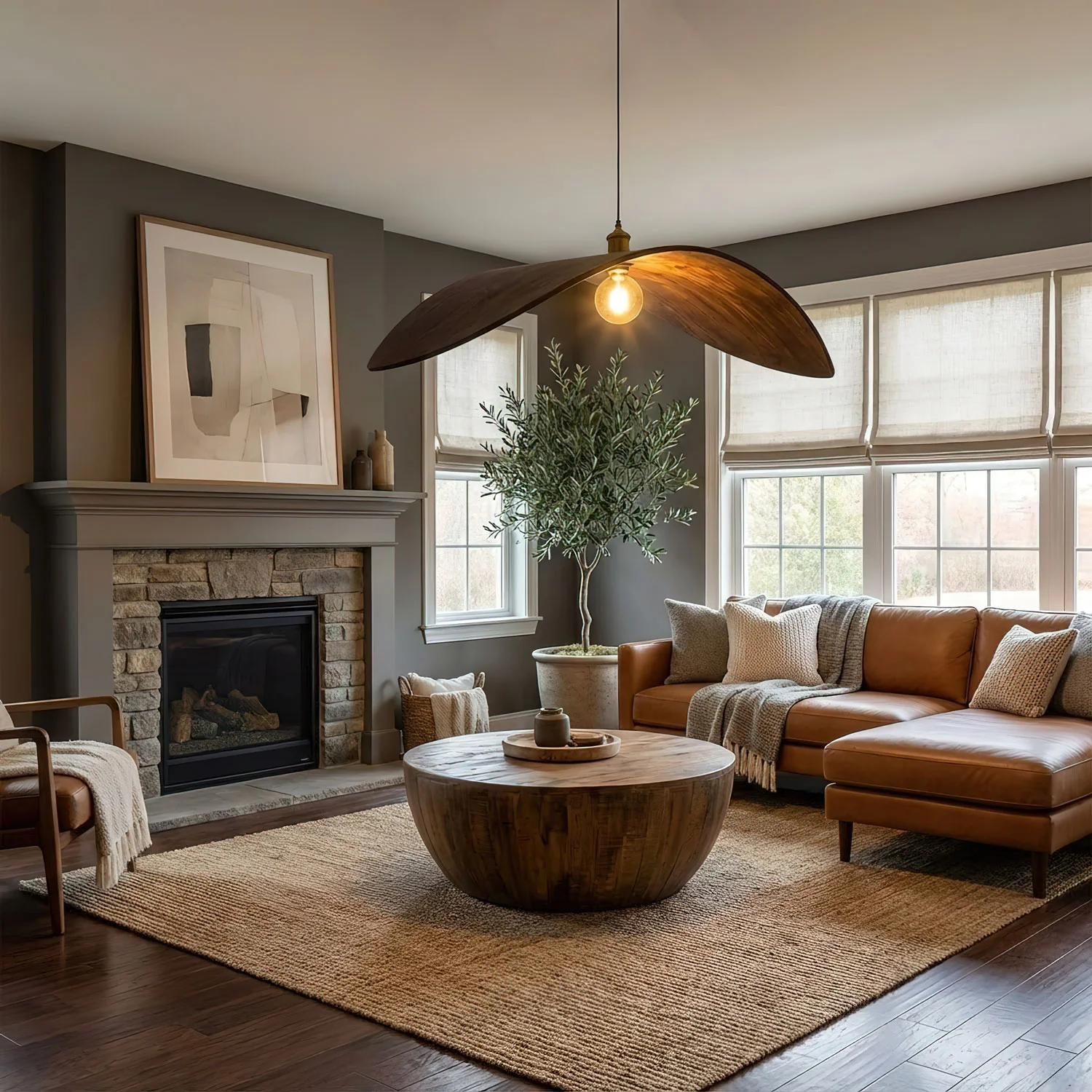 Curve Wooden Pendant Lamp - Image 5