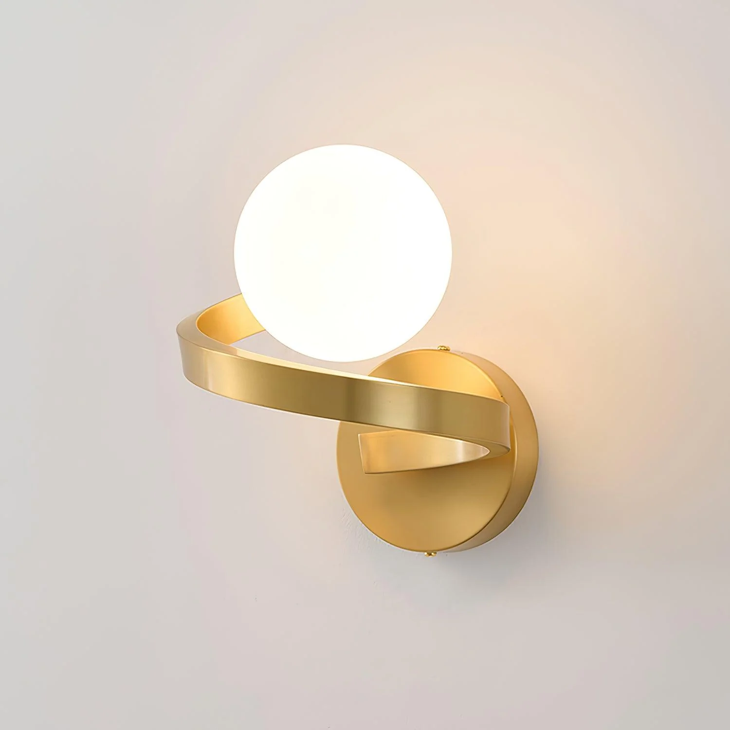 Curved Brass Wall Lamp - Image 11