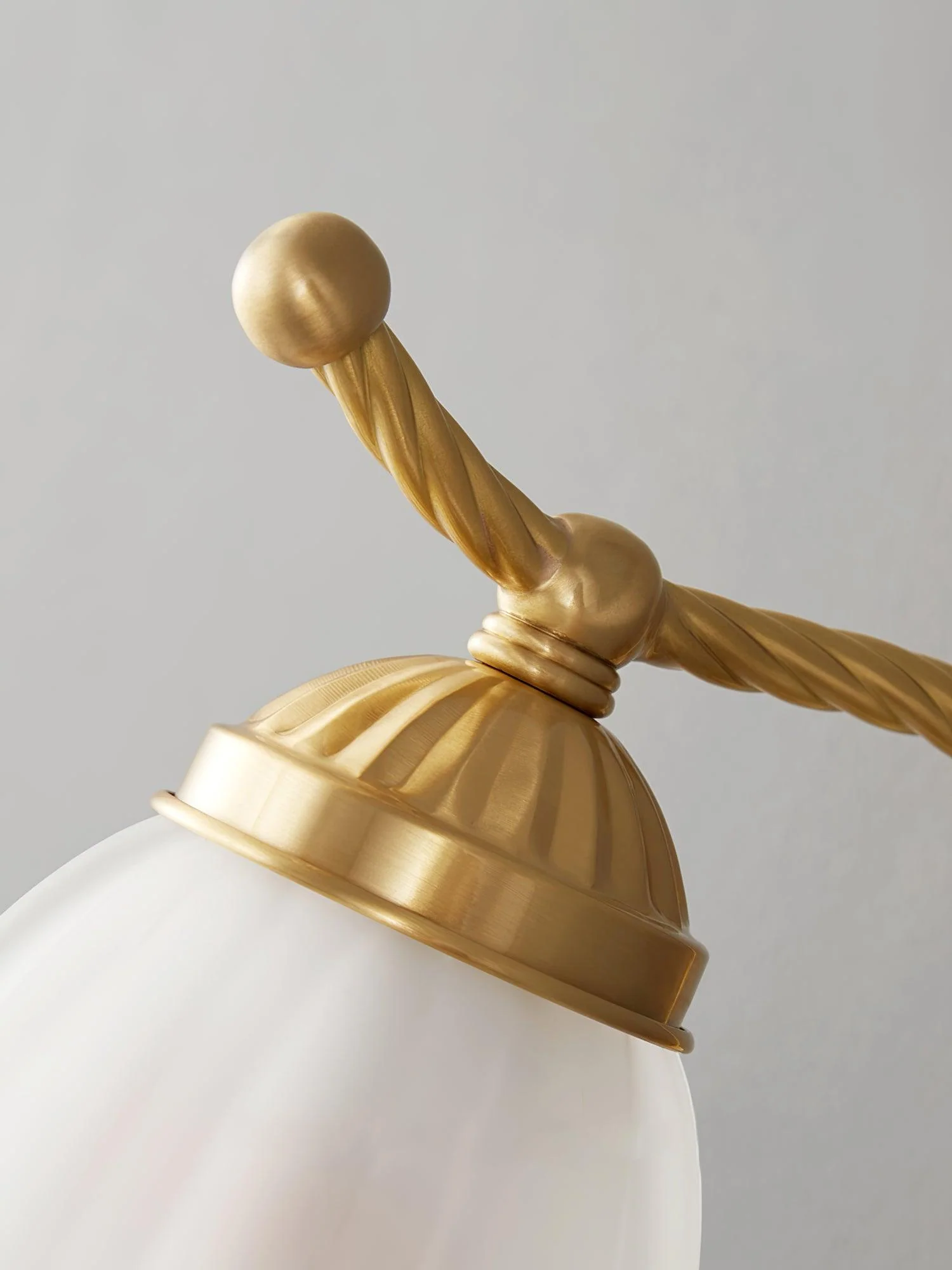 Curved Gooseneck Brass Glass Sconce - Image 24