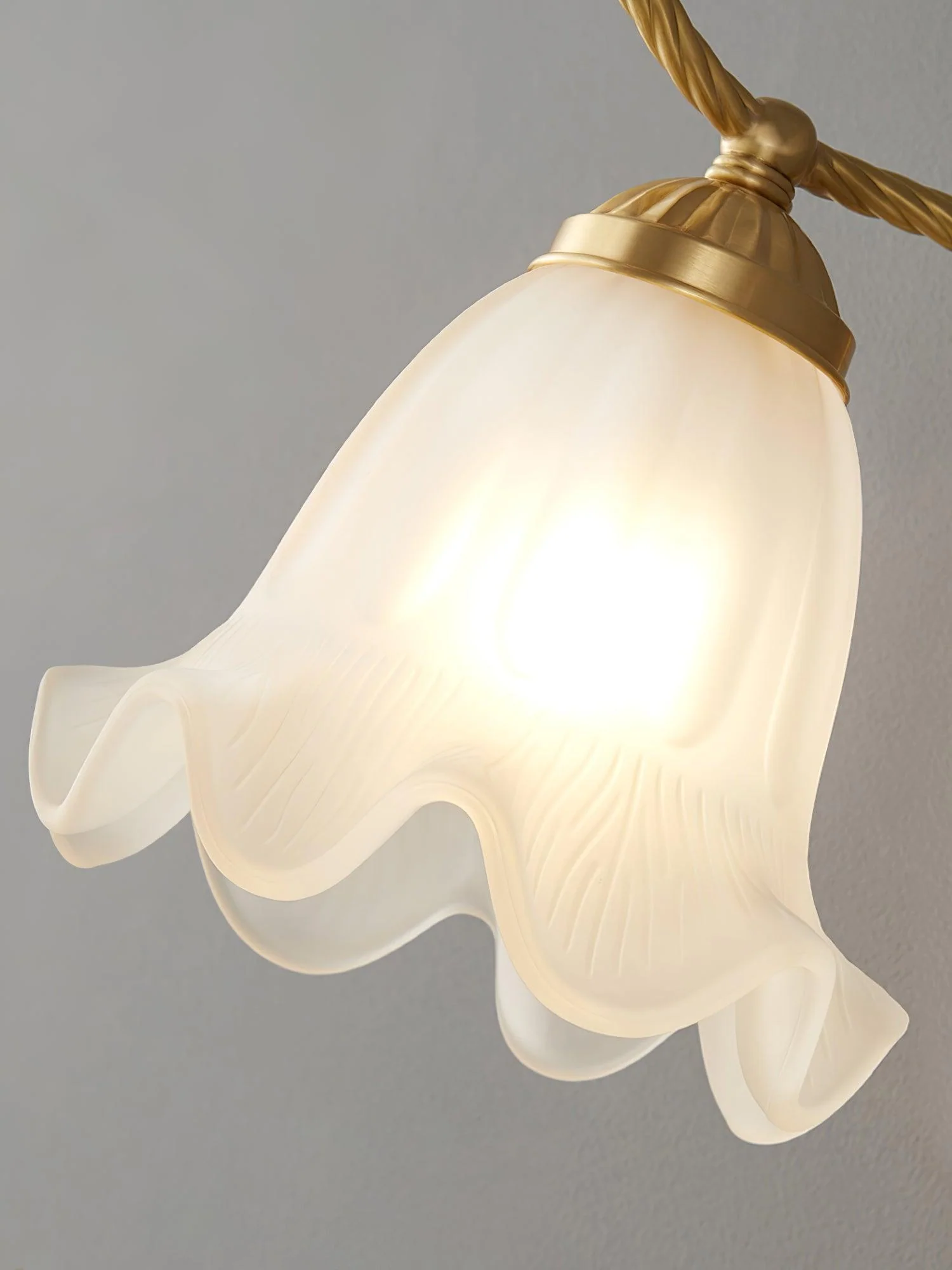 Curved Gooseneck Brass Glass Sconce - Image 25