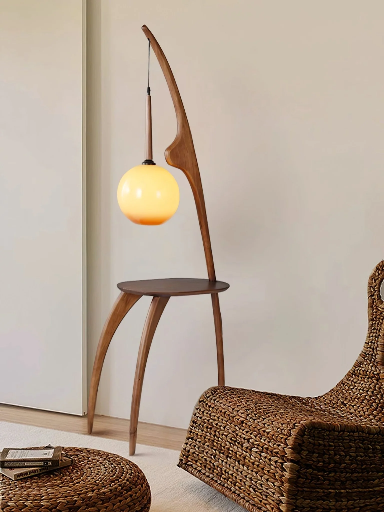 Curved Mantis Arm Floor Lamp - Image 13
