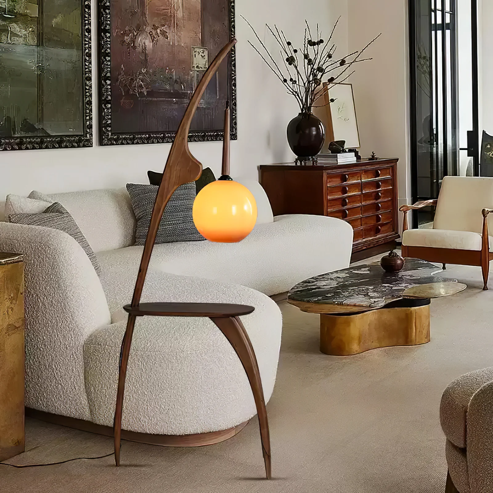 Curved Mantis Arm Floor Lamp - Image 26