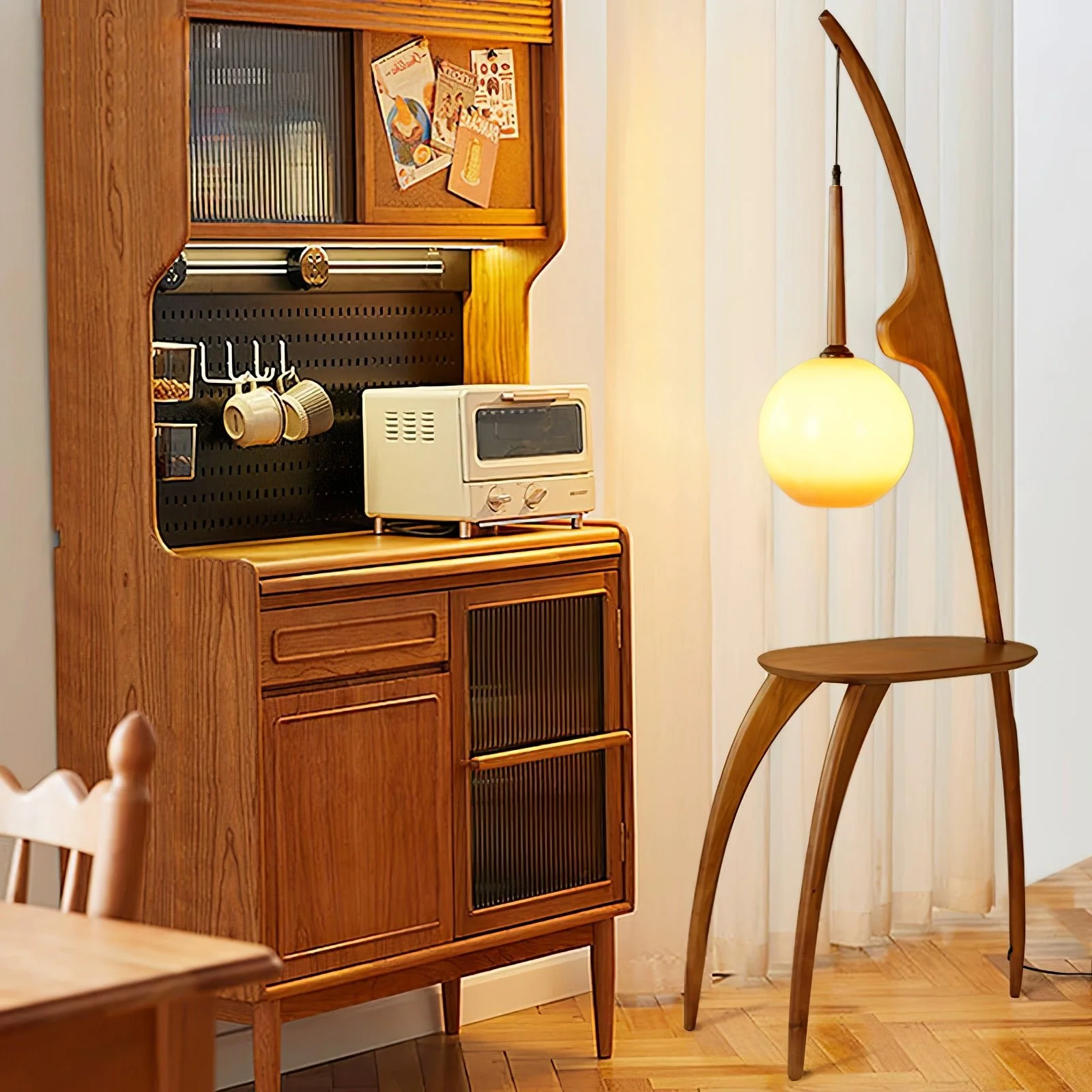 Curved Mantis Arm Floor Lamp - Image 7