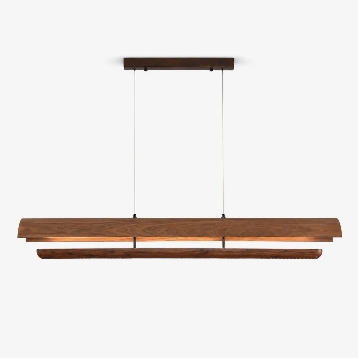 Curved Wood Linear Pendant Light - Image 8