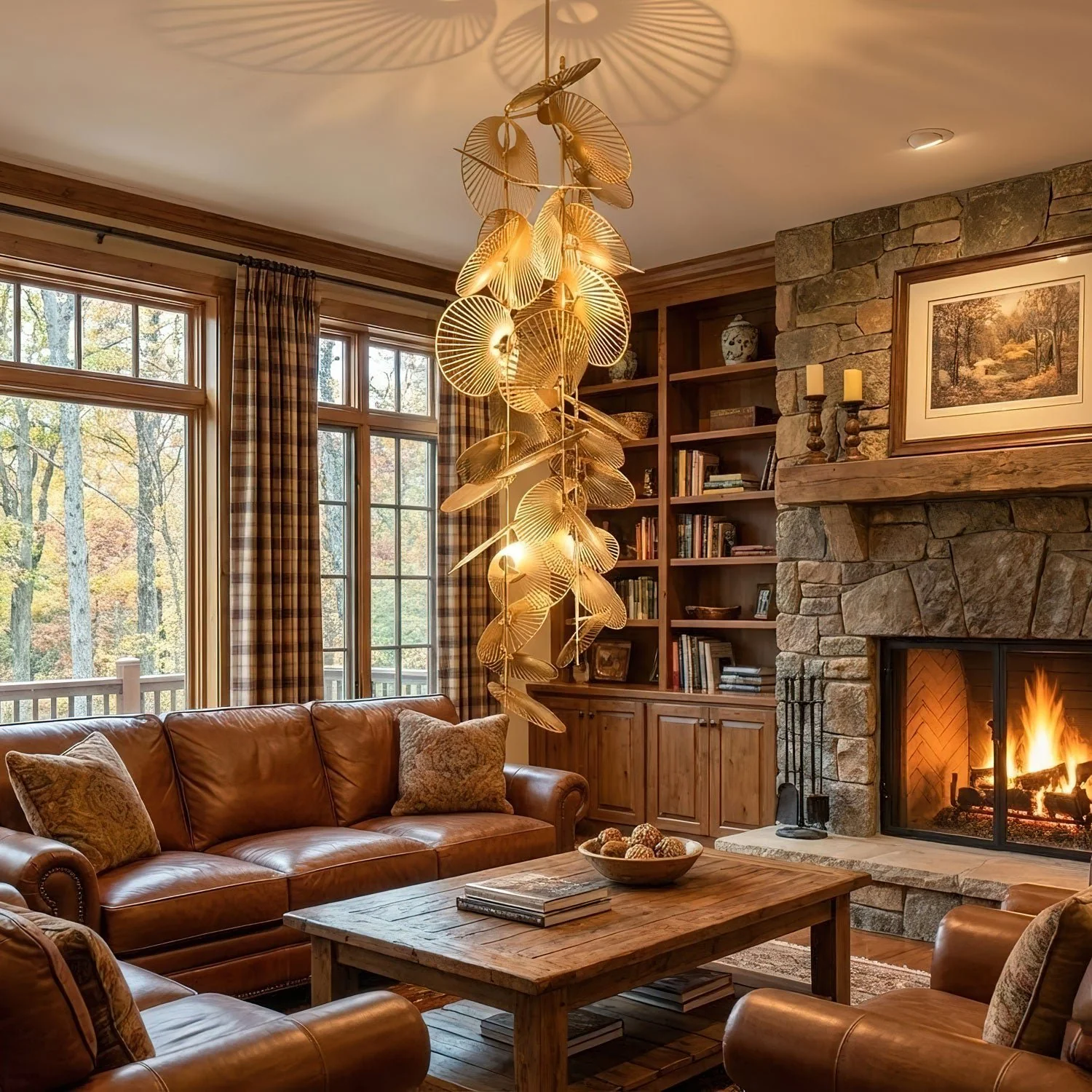 Cattail Leaf Chandelier - Image 7