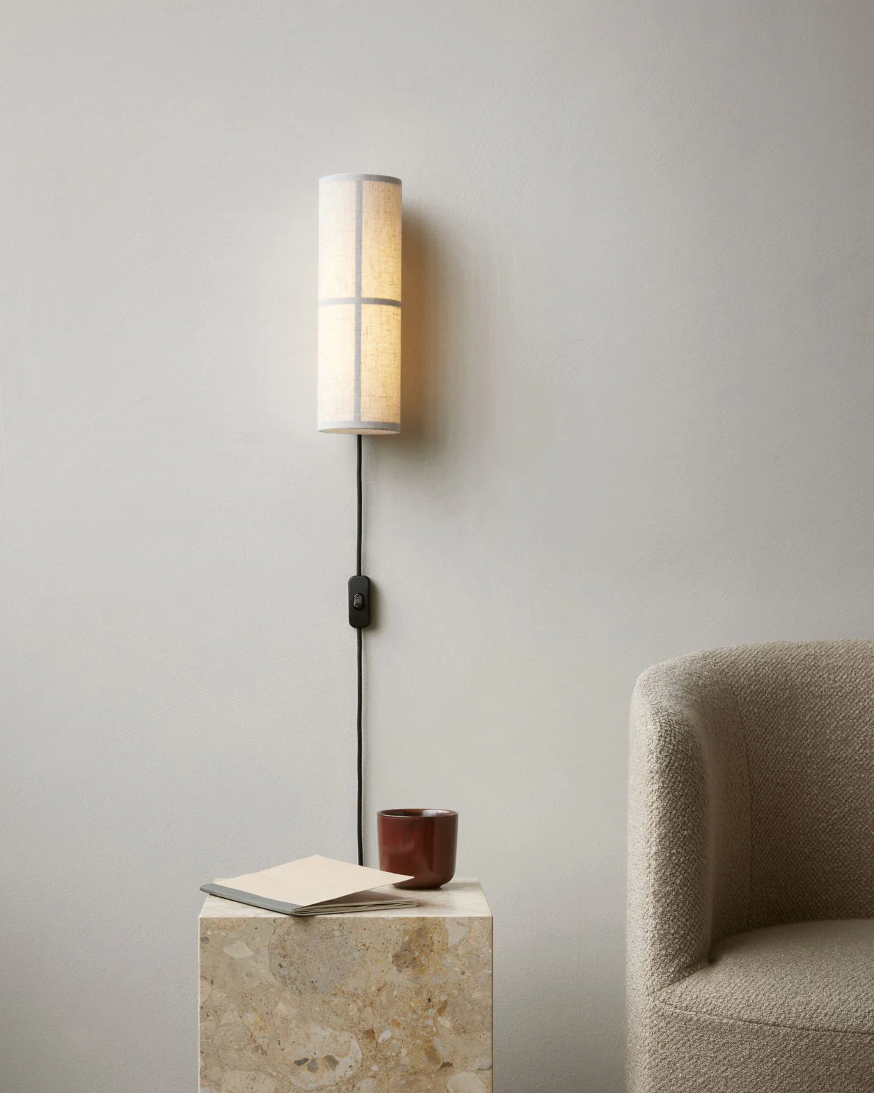Cylinder Fabric Plug-in Wall Lamp - Image 22