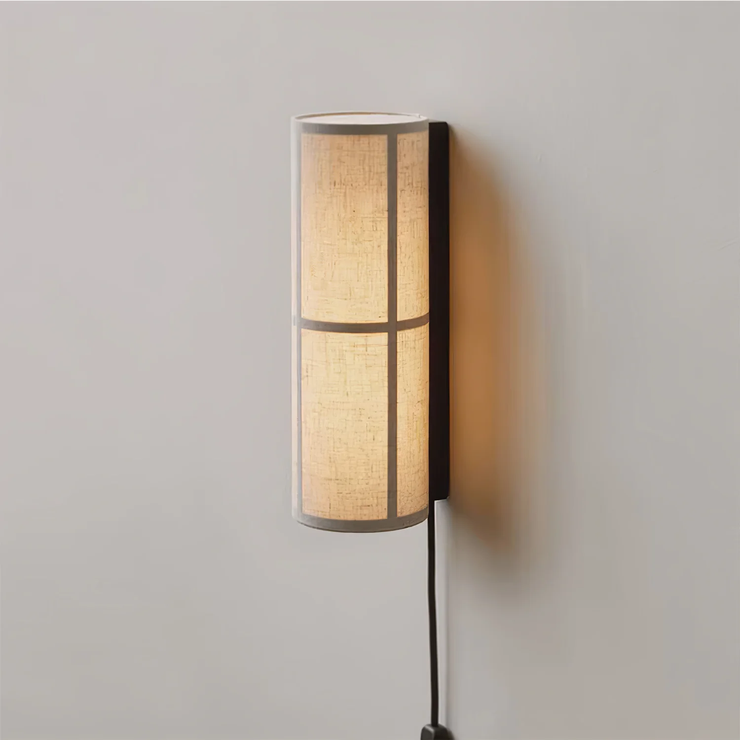 Cylinder Fabric Plug-in Wall Lamp - Image 6