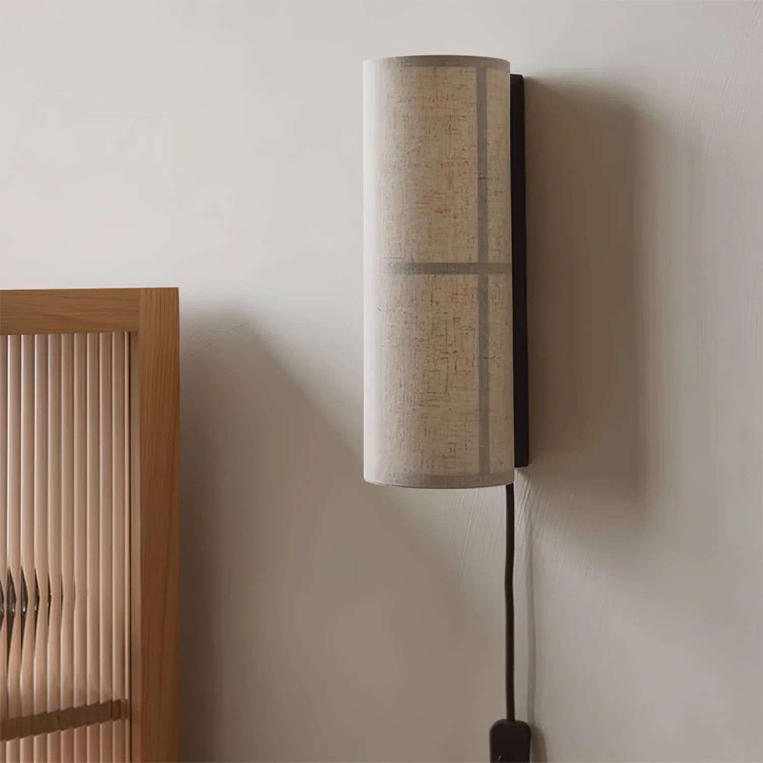 Cylinder Fabric Plug-in Wall Lamp - Image 7