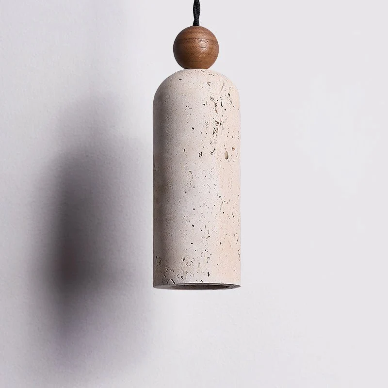 Cylinder Wood Bead Pendant Light - Image 12