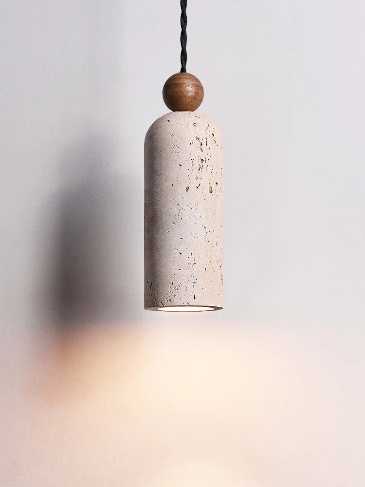 Cylinder Wood Bead Pendant Light - Image 6