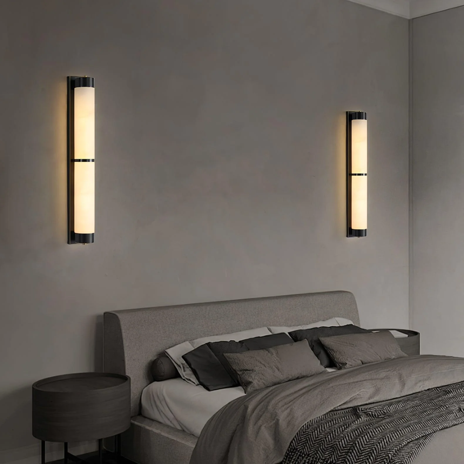 Cylindra Alabaster Brass Wall Light - Image 12