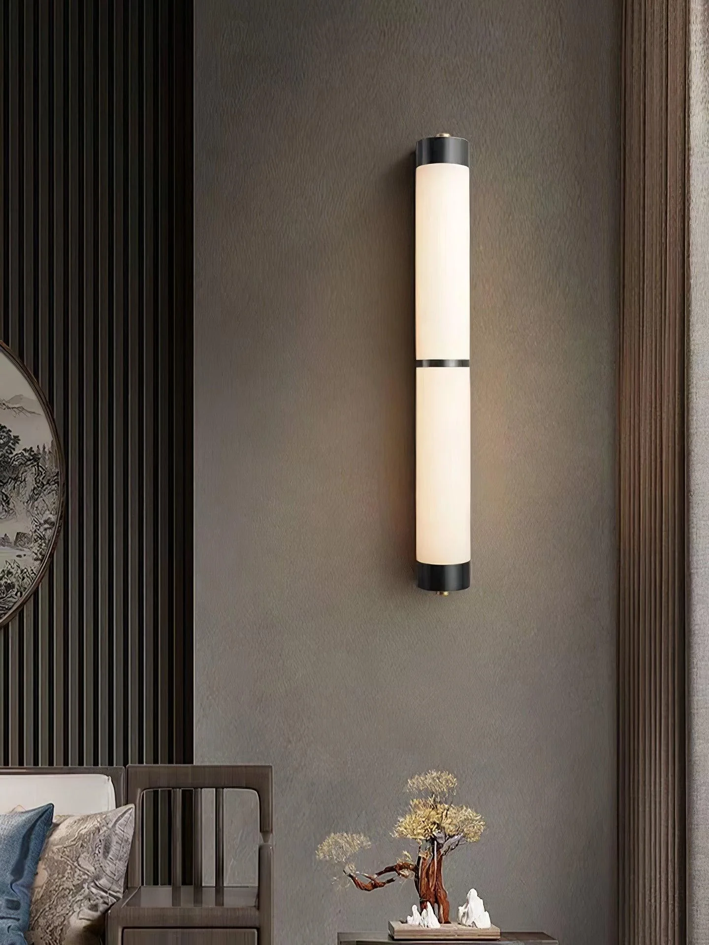 Cylindra Alabaster Brass Wall Light - Image 13