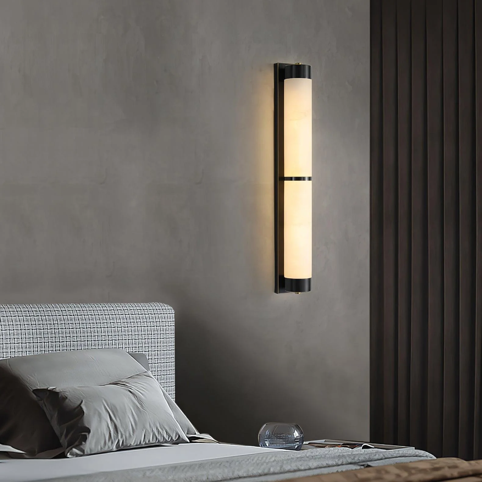 Cylindra Alabaster Brass Wall Light - Image 14