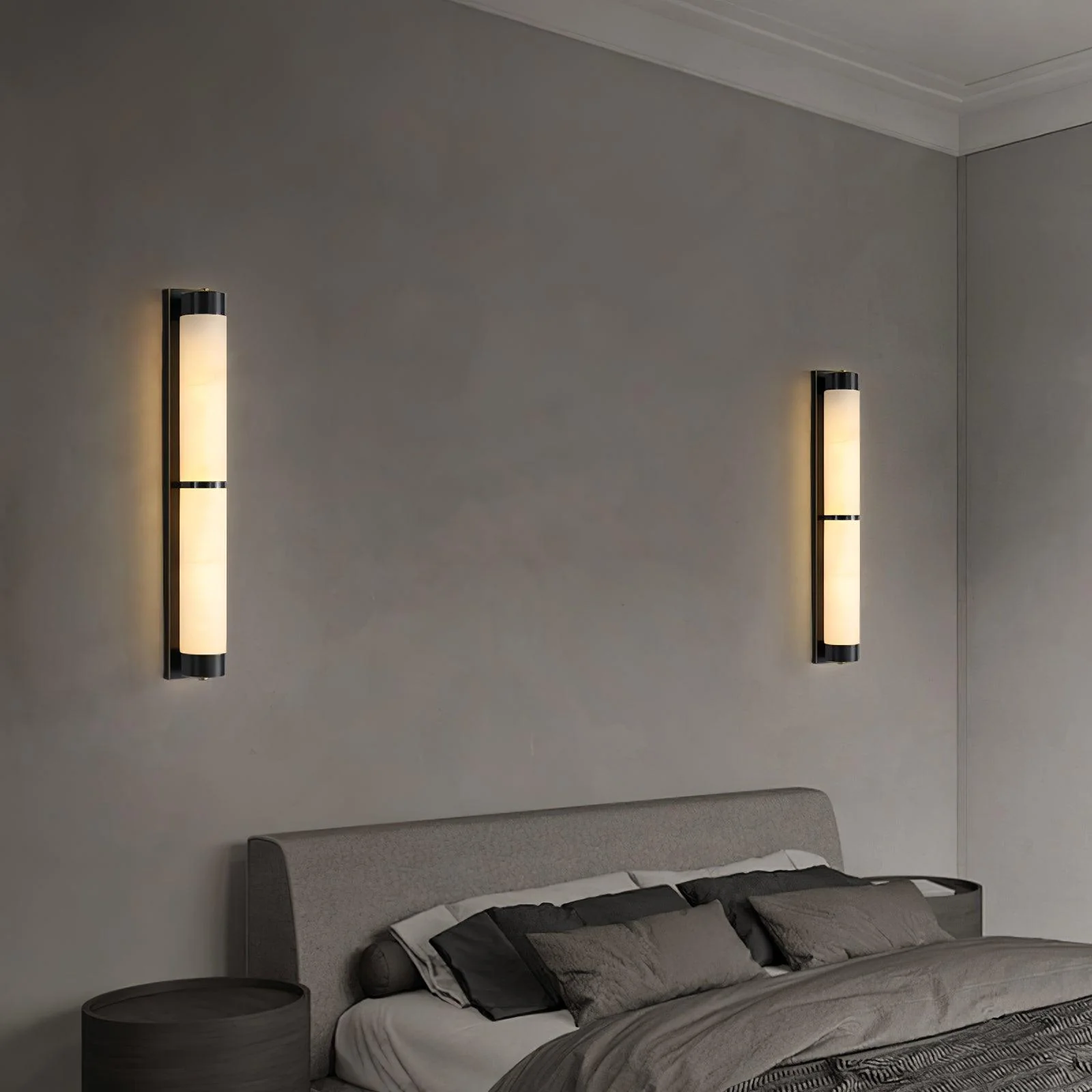 Cylindra Alabaster Brass Wall Light - Image 16