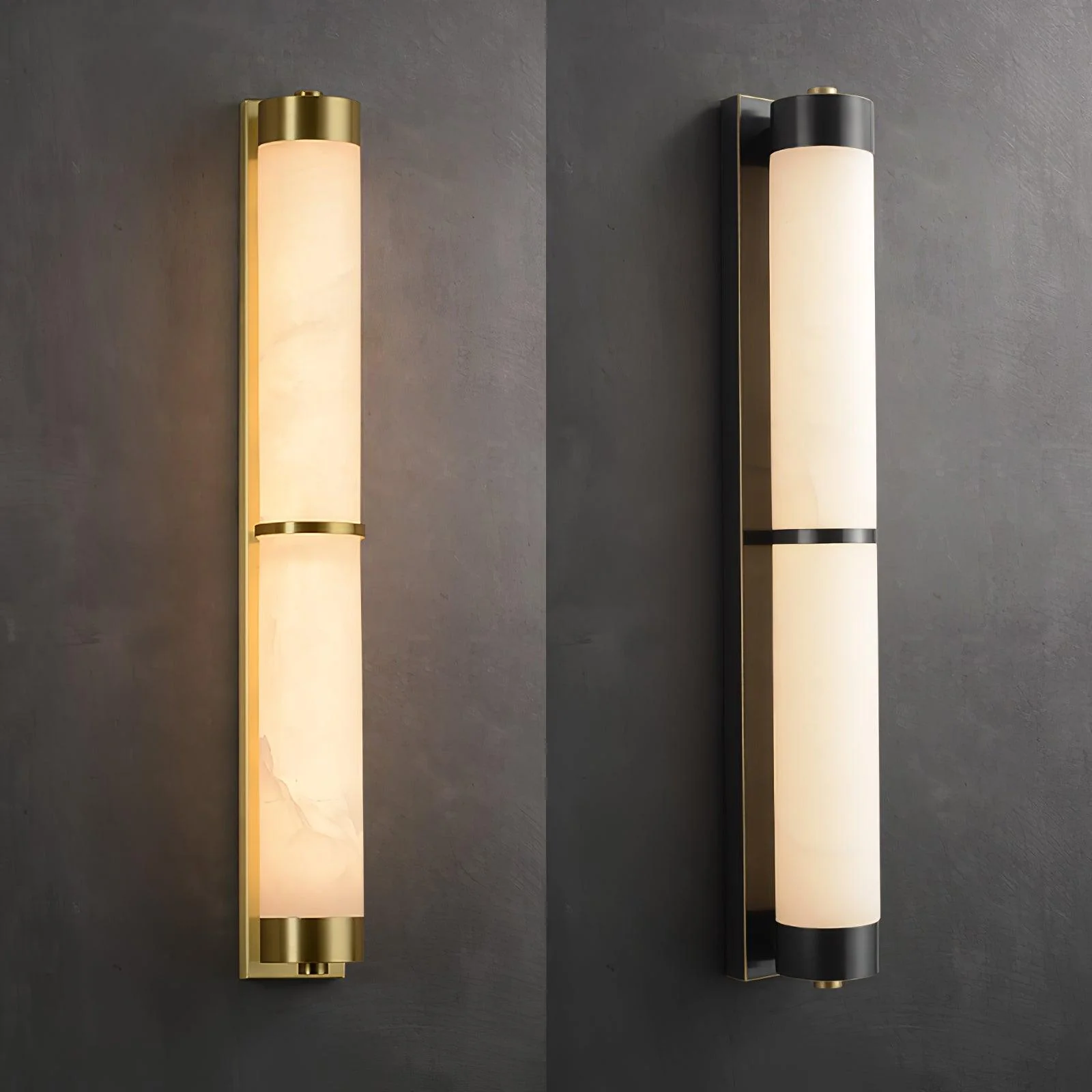 Cylindra Alabaster Brass Wall Light - Image 22
