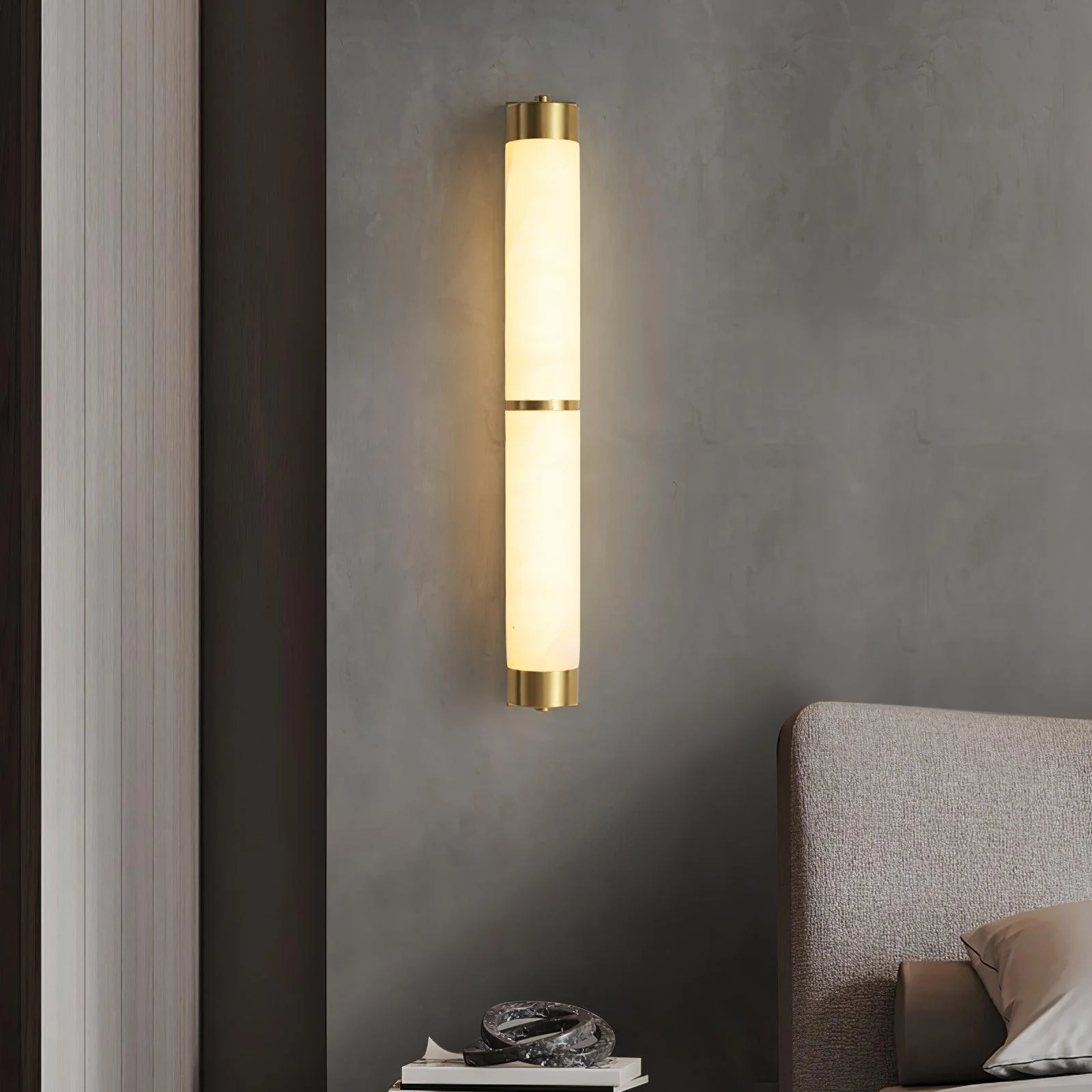 Cylindra Alabaster Brass Wall Light - Image 24