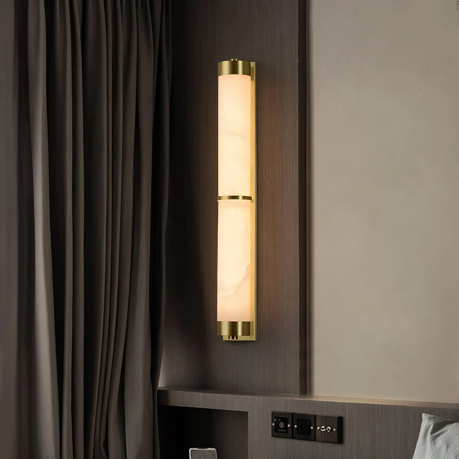 Cylindra Alabaster Brass Wall Light - Image 38