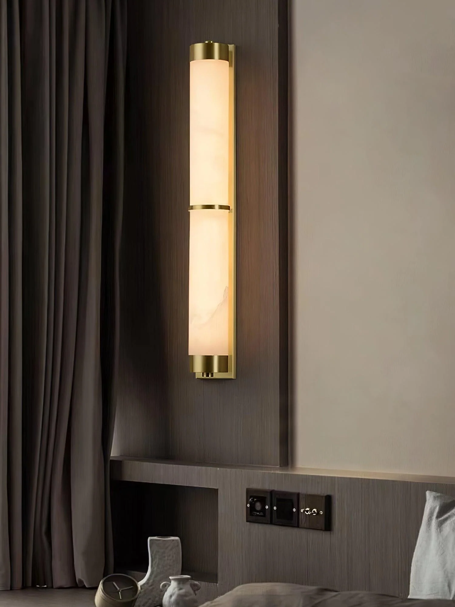 Cylindra Alabaster Brass Wall Light - Image 39
